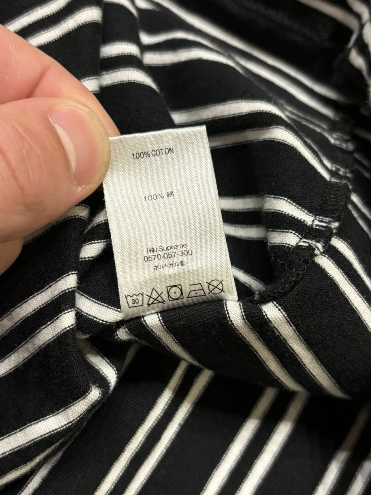 Supreme Supreme Striped Italian Tee Size US L / EU 52-54 / 3 - 6 Thumbnail