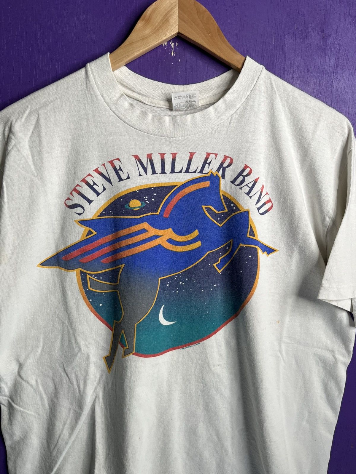 Band Tees × Vintage Vintage 1990 Steve miller band Pegasus tour tee Size US L / EU 52-54 / 3 - 3 Thumbnail