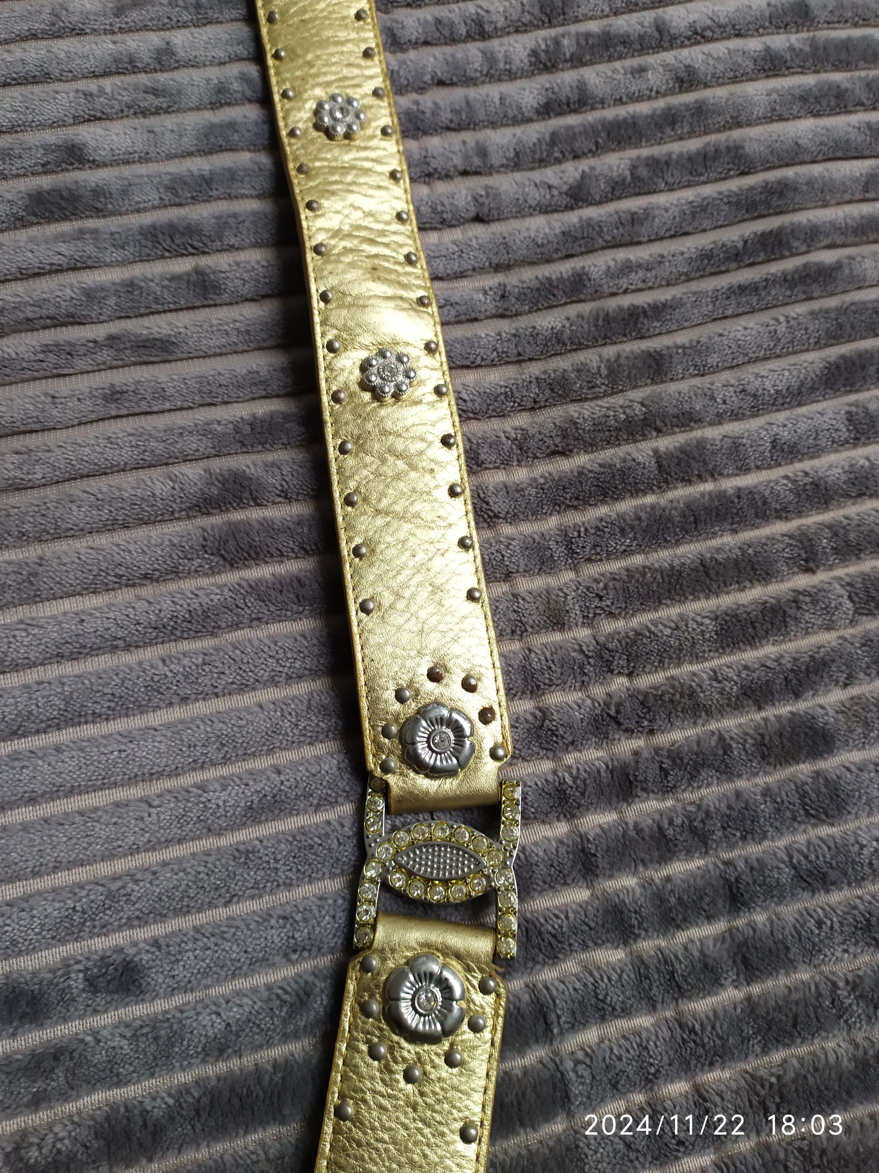 If Six Was Nine × Japanese Brand × Le Grande Bleu (L.G.B.) Japanese crystal Gold belt Size ONE SIZE - 12 Thumbnail