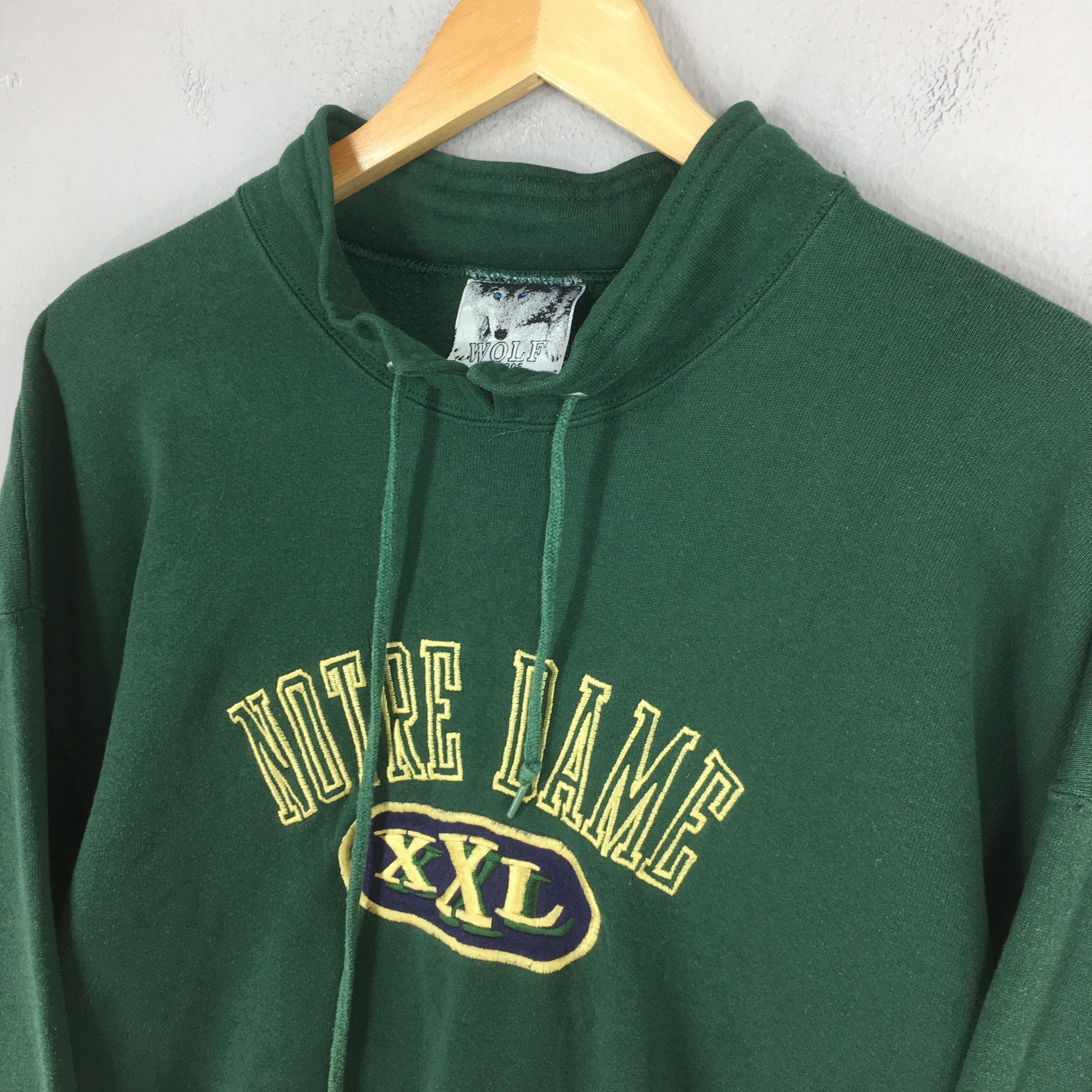 Other Vintage 90s University Notre Dame Green Sweatshirt XLarge Size US XL / EU 56 / 4 - 3 Thumbnail