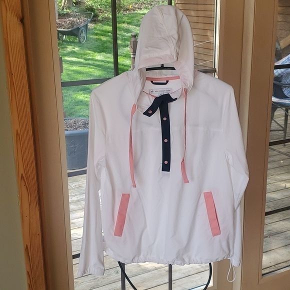 Southern Tide Southern Tide Nylon Lightweight Pullover White Pocketed Sz X Size XS / US 0-2 / IT 36-38 - 5 Thumbnail