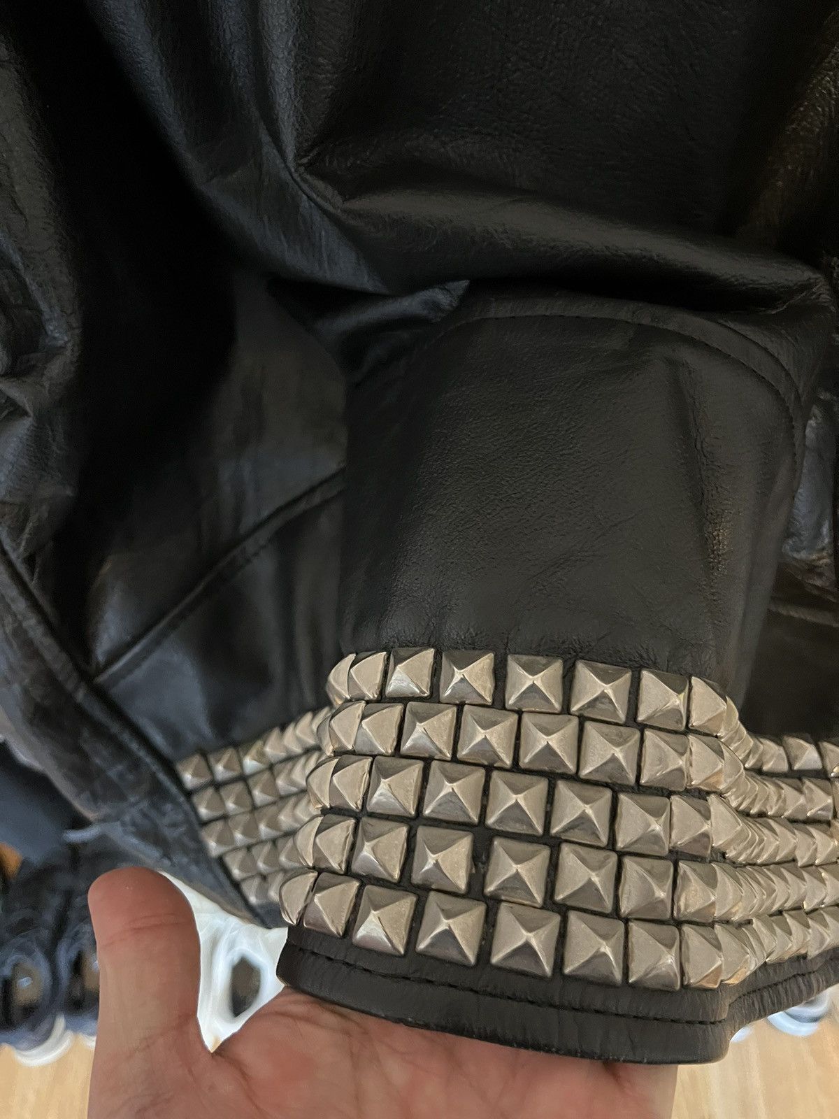 Japanese Brand Leather studded biker jacket punk rock Size US M / EU 48-50 / 2 - 6 Thumbnail