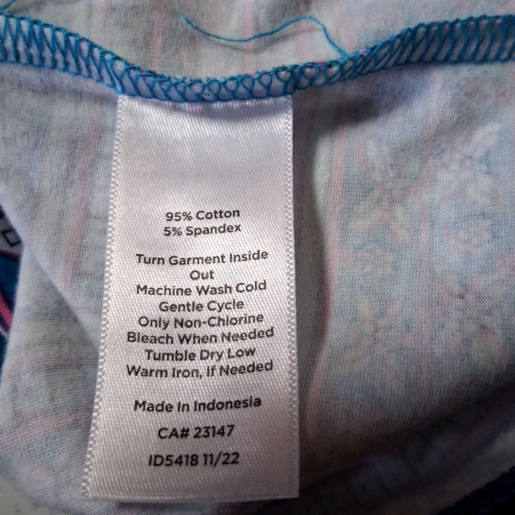 Talbots Talbots Shirt Womens M Blue Pink Mint Floral Striped 3/4 Sleeve Boat Neck Knit Top New Size M / US 6-8 / IT 42-44 - 4 Thumbnail
