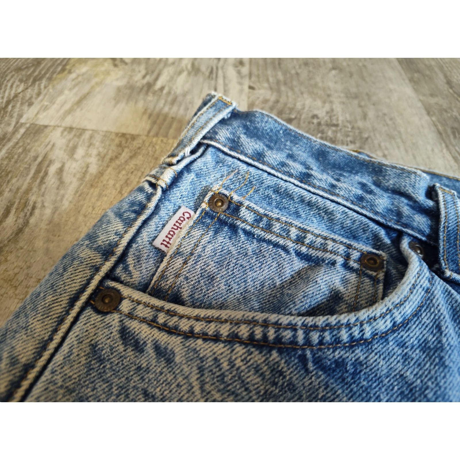 Carhartt VINTAGE Carhartt Jeans Mens 36x32 Flannel Lined Distressed Work Wear USA B21DST Size US 36 / EU 52 - 7 Thumbnail