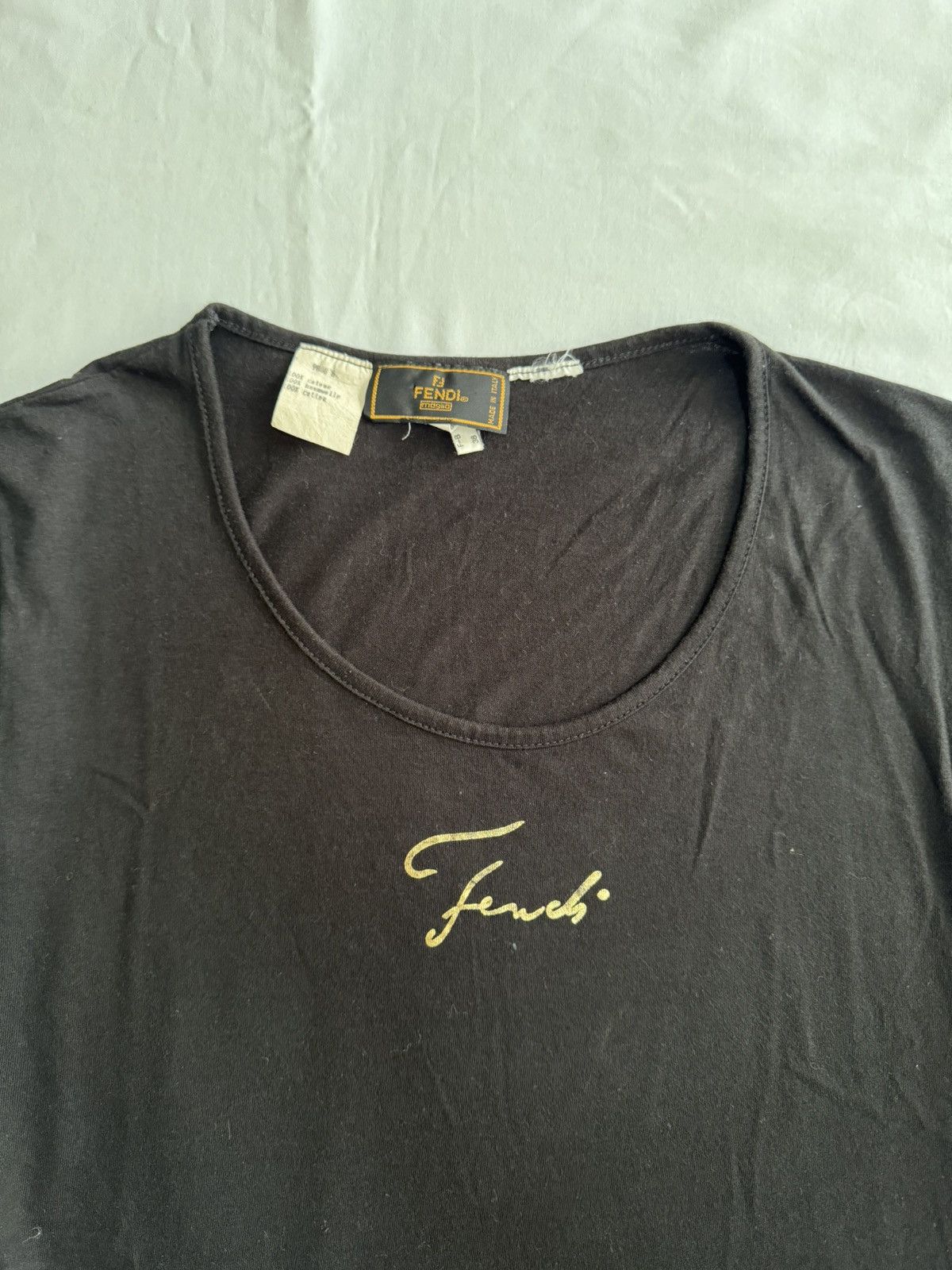Fendi Fendi Short Sleeve Spellout Top Size XS / US 0-2 / IT 36-38 - 4 Thumbnail