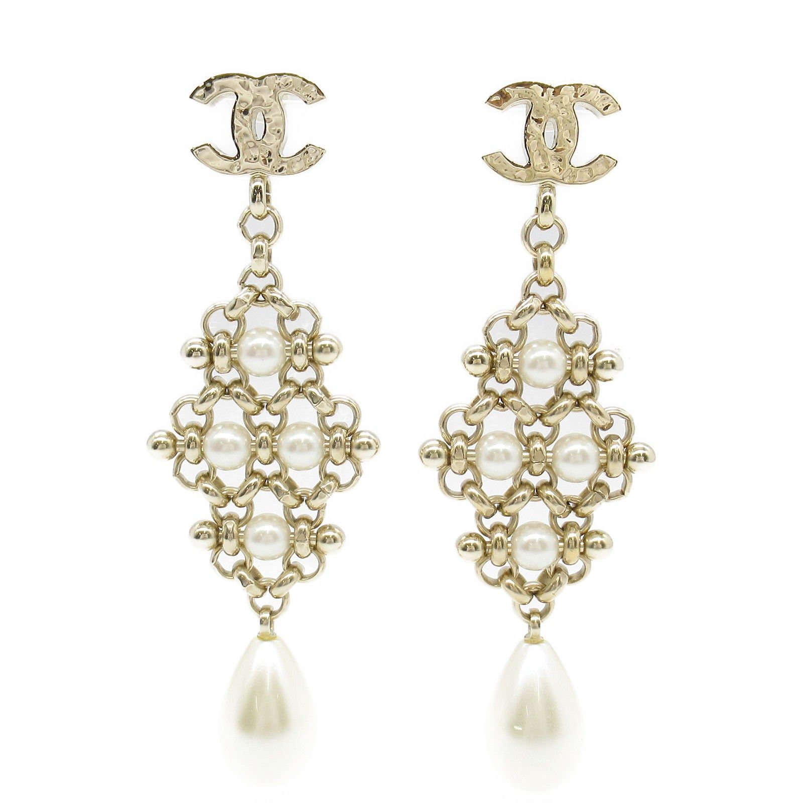 Chanel Chanel Fake Pearl Earrings Gp (Gold Plated) White Size ONE SIZE - 1 Thumbnail