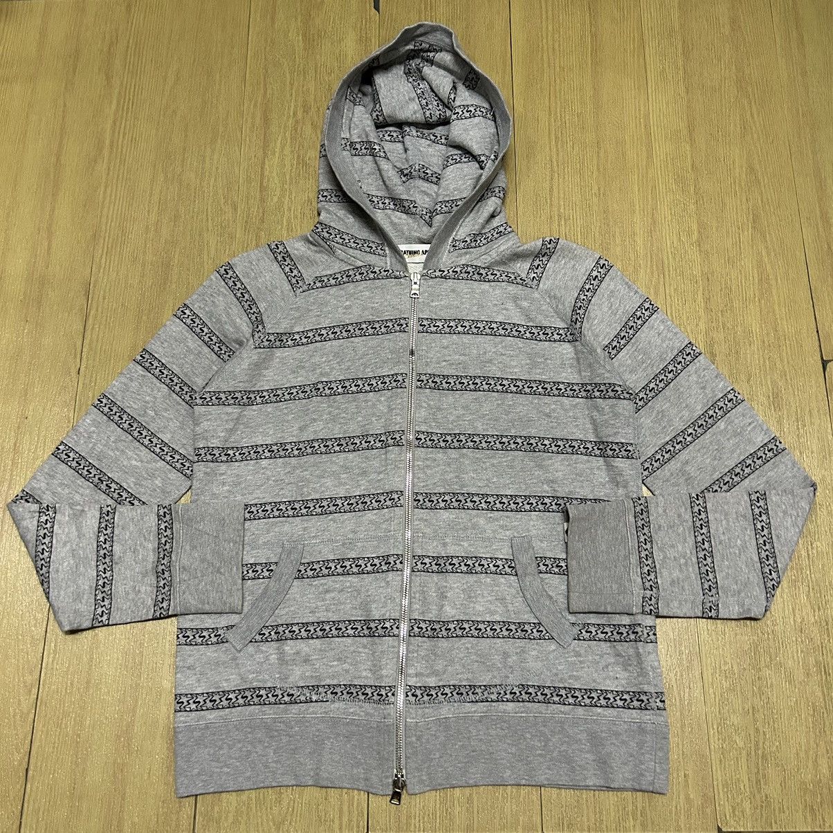 Bapesta Striped Zip Hoodie