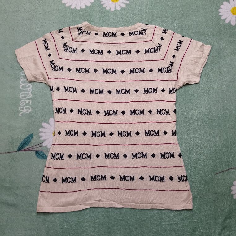MCM × Vintage Rare MCM Legere Women Rayon Tshirt monogram Size L / US 10 / IT 46 - 2 Thumbnail