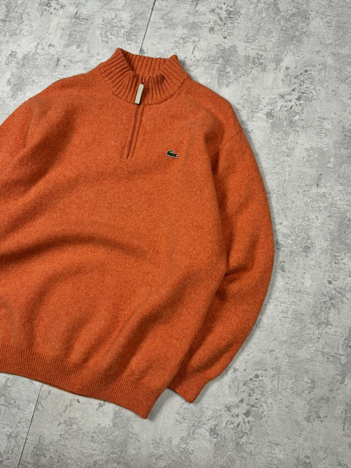 Lacoste Lacoste Half Zip Knit Sweater Orange Size 7 Size US L / EU 52-54 / 3 - 3 Thumbnail