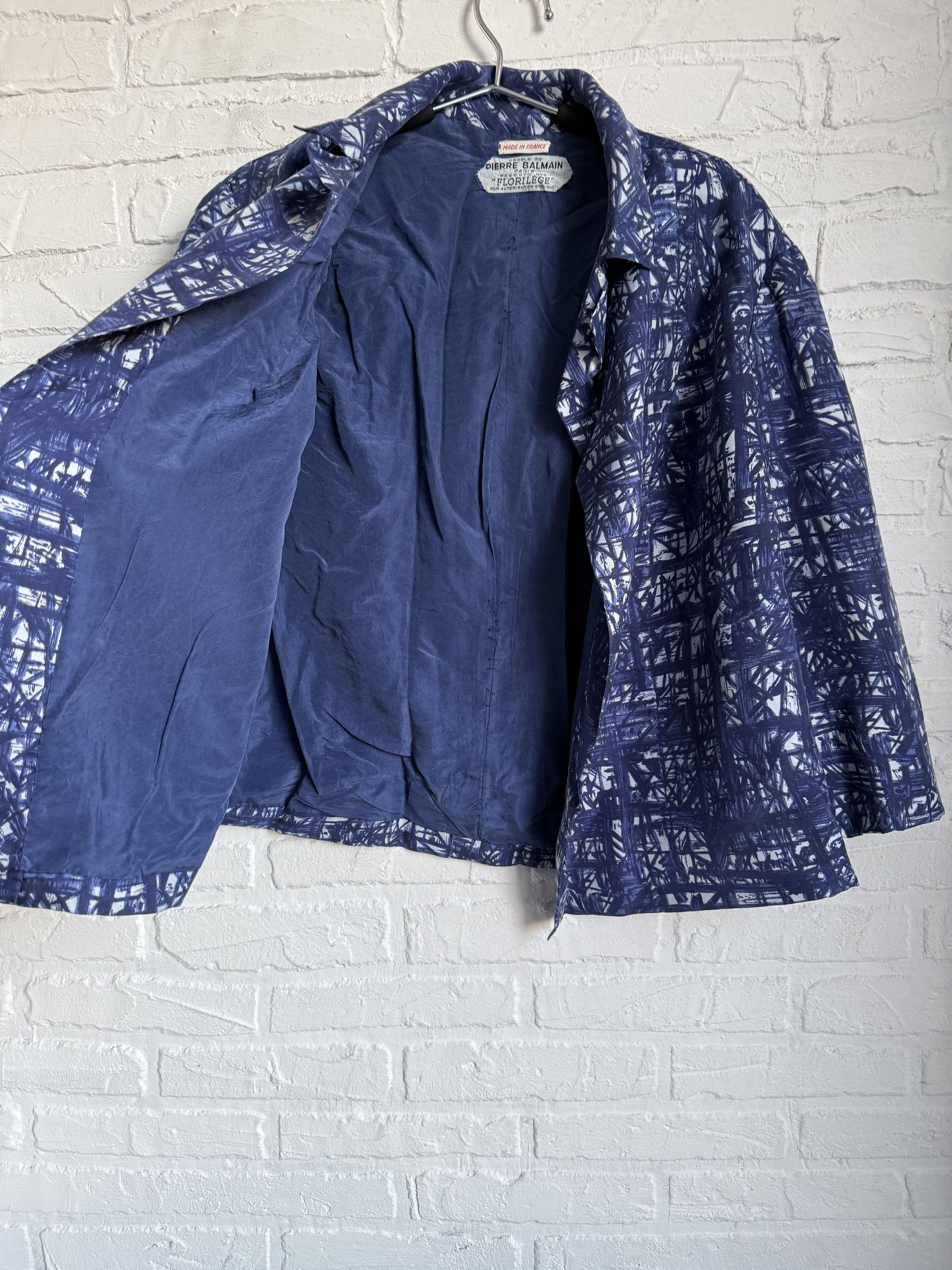 Pierre Balmain Rare vintage 1950s Pierre Balmain couture Silk Jacket Size M / US 6-8 / IT 42-44 - 6 Thumbnail