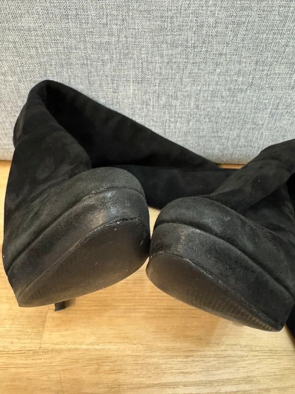 Prada Prada Milano Suede High Boots Heels Black size 38,5 Size US 7.5 / IT 37.5 - 15 Thumbnail