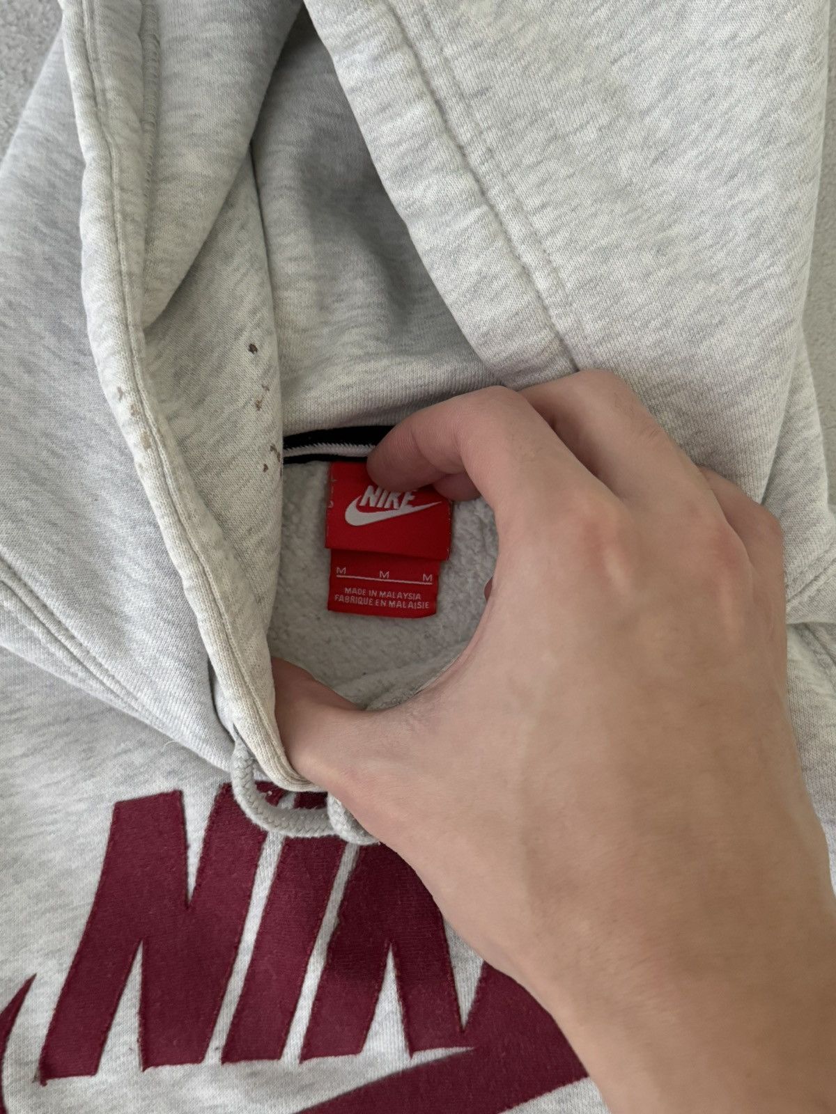 Nike × Vintage Vintage Nike swoosh oversized Y2K hoodie Size US M / EU 48-50 / 2 - 8 Thumbnail