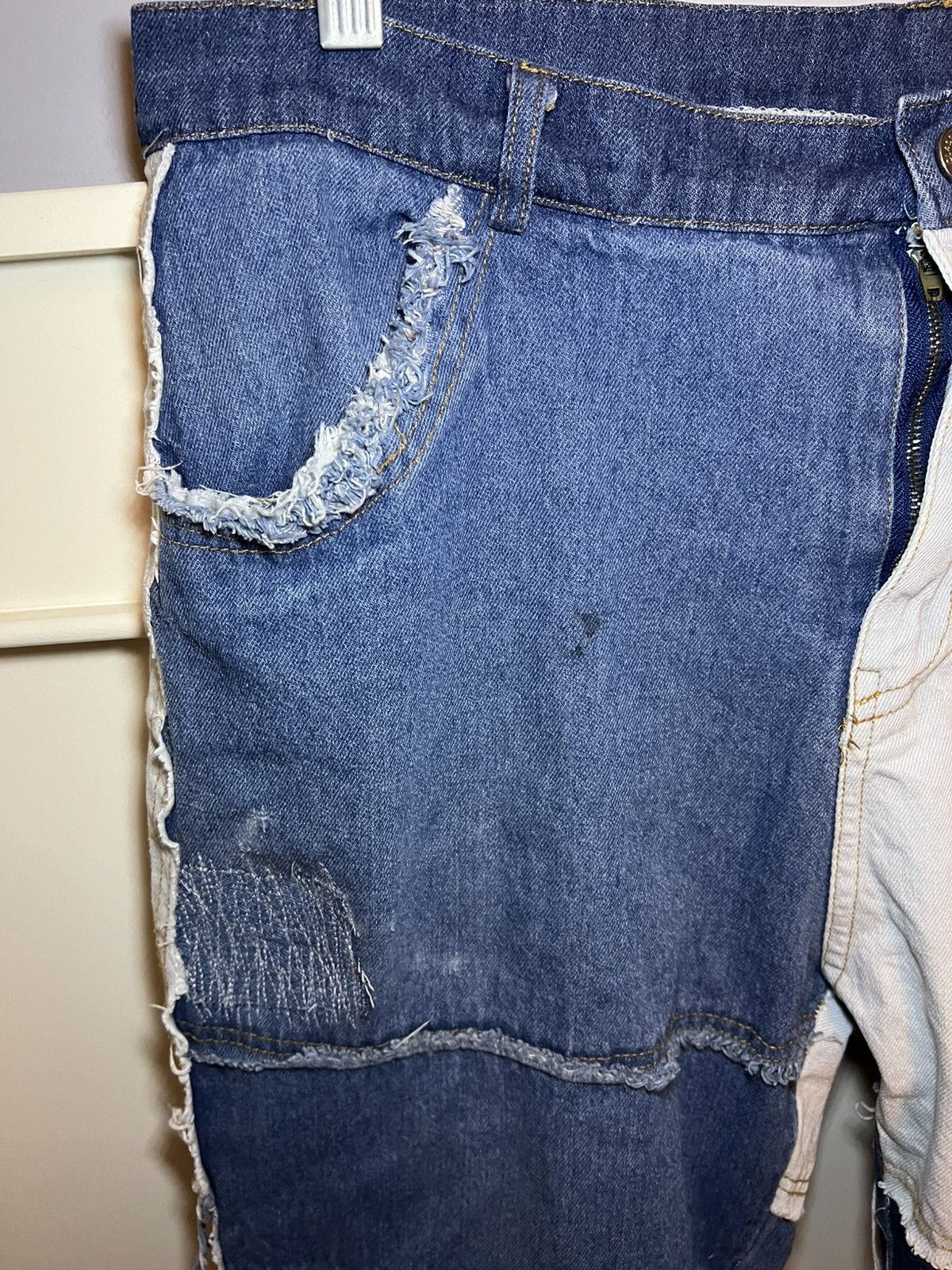 Other Distressed Denim patchwork jean shorts Size US 34 / EU 50 - 9 Thumbnail