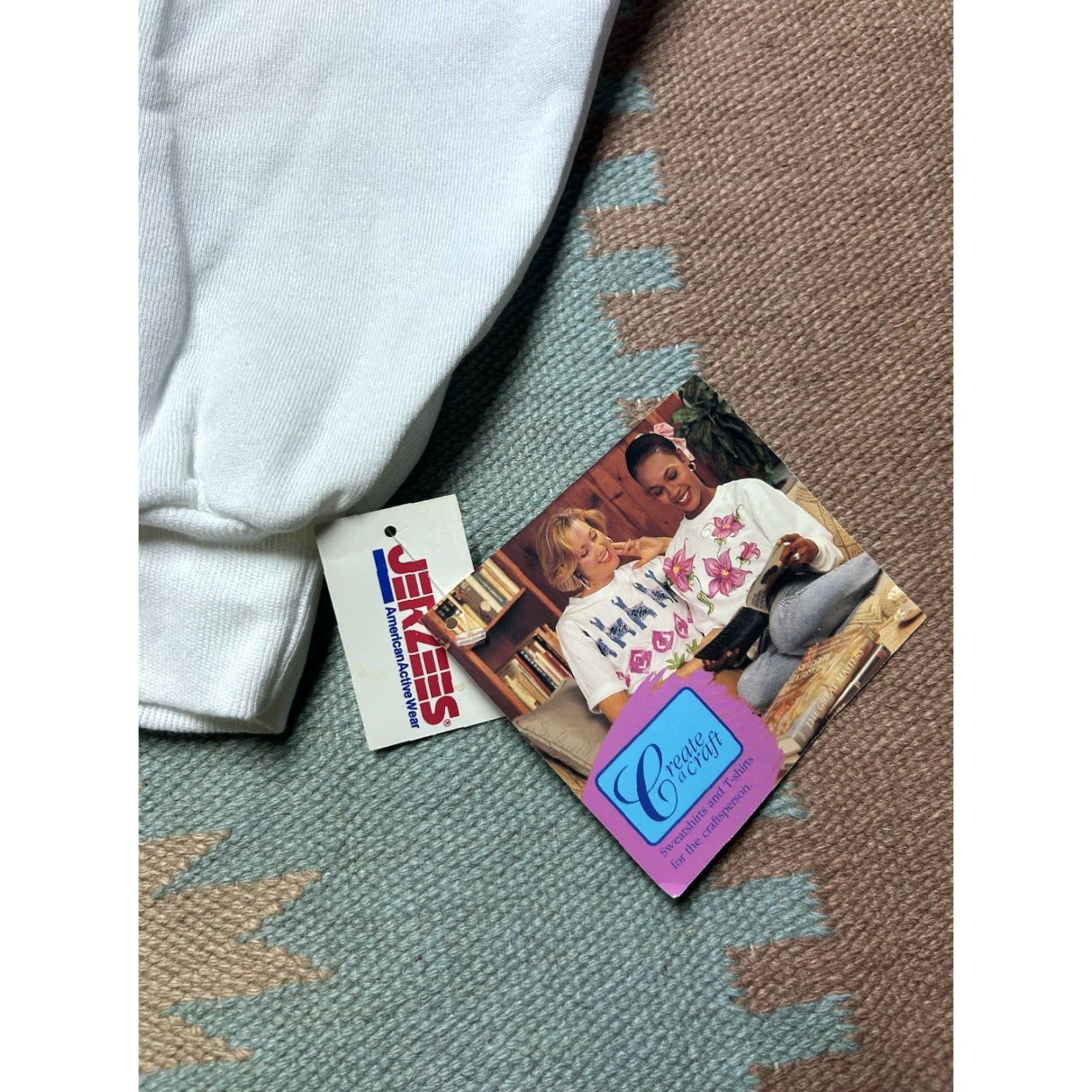 Jerzees VINTAGE 80s Jerzees Russell Sweatshirt Crewneck White Deadstock NWT XXL Men Pullover Size US XXL / EU 58 / 5 - 3 Thumbnail