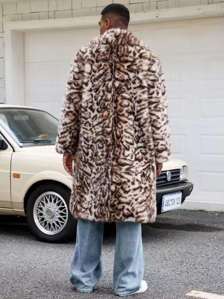 Vintage Leopard Fur Midi Y2K Vintage Style Warm Coat Jacket Size US L / EU 52-54 / 3 - 5 Thumbnail