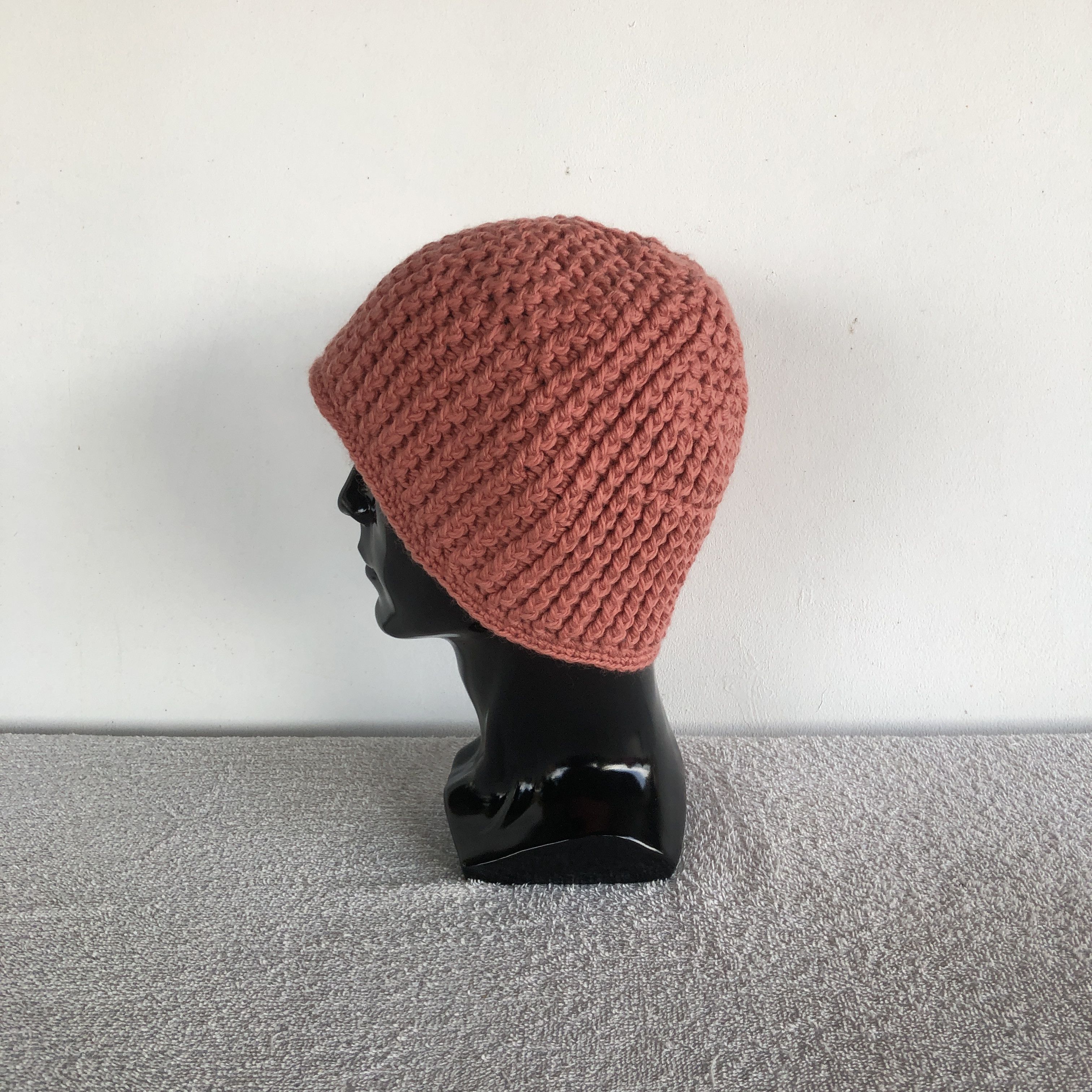 Japanese Brand Vintage 90s Cable Knit Beanie Slouchy Crochet Snow Caps Hats Size ONE SIZE - 4 Thumbnail