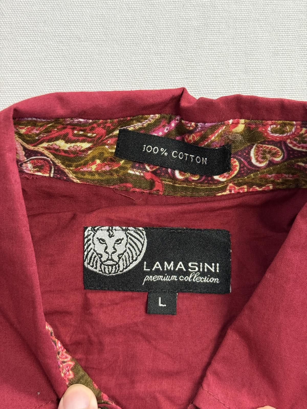 Designer Lamasini Button Up - Embroidred Sword Design Red Bedazzled Size US L / EU 52-54 / 3 - 3 Thumbnail