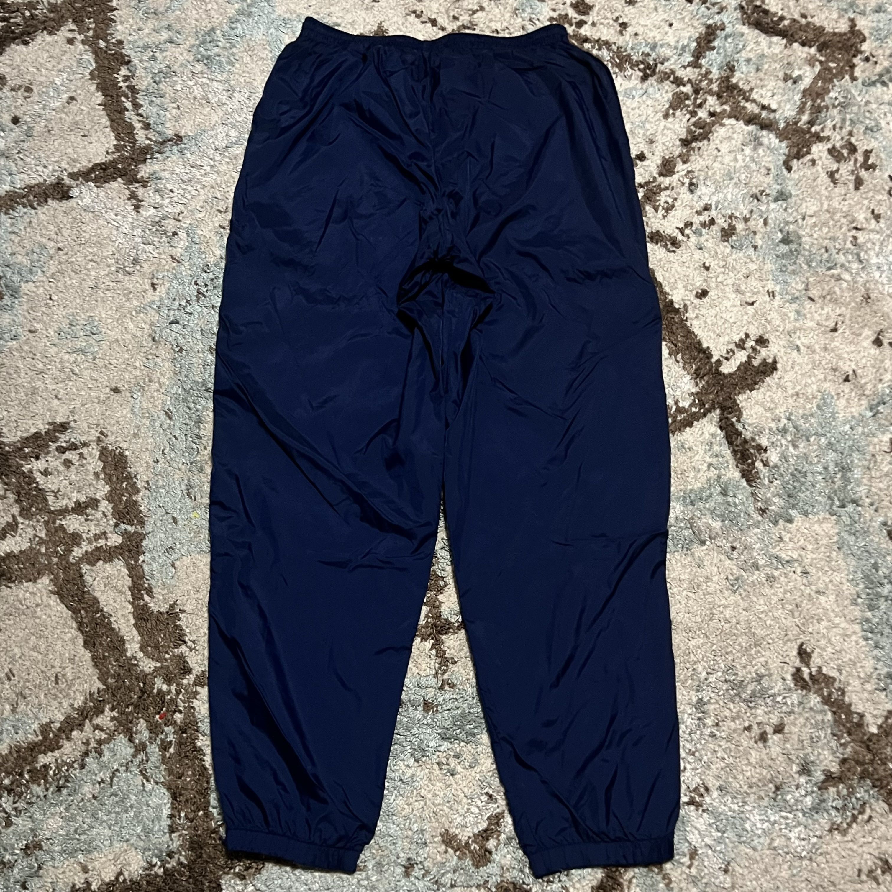 Nike × Vintage Vintage 90s Nike Fleece Lined Track Pants Size Large Navy Size US 34 / EU 50 - 4 Thumbnail
