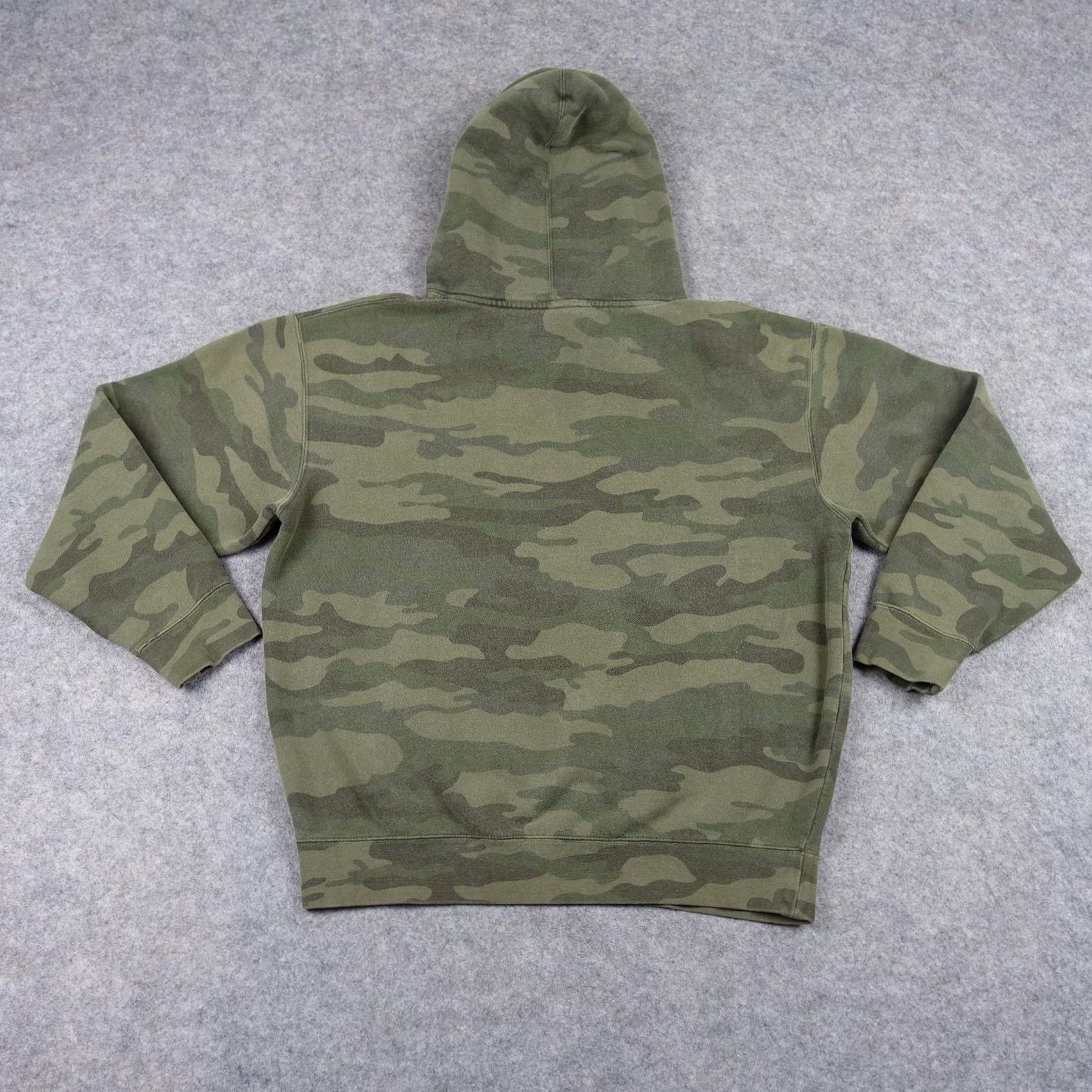 Vintage Dixxon Hoodie Mens M Green Camo Working Class Pullover Sweatshirt Hooded Crew Neck Pockets Graphic Print Satin Size US M / EU 48-50 / 2 - 7 Thumbnail