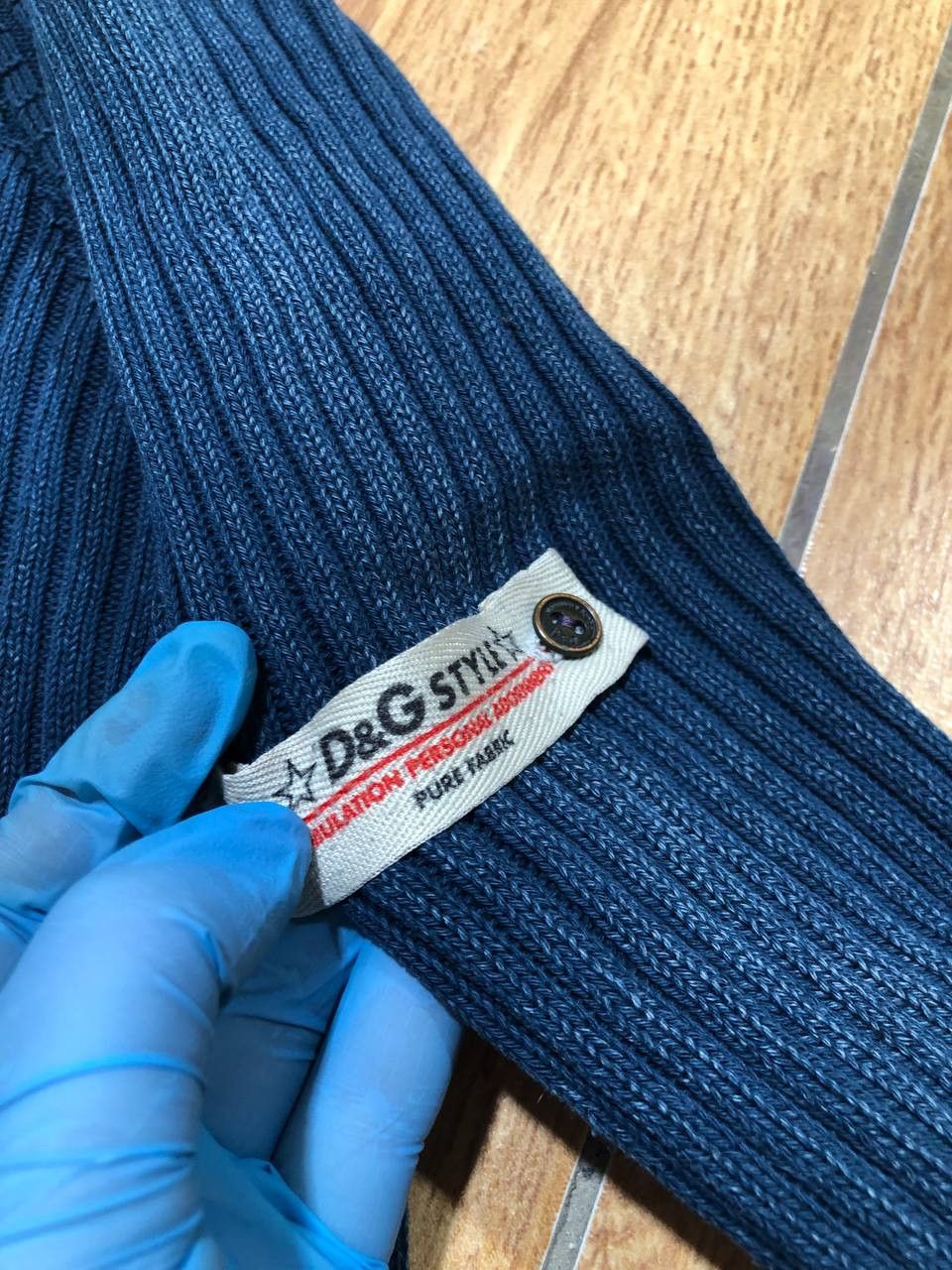 Dolce & Gabbana blue Dolce & Gabbana vintage ribbed sweater Size US XL / EU 56 / 4 - 6 Thumbnail