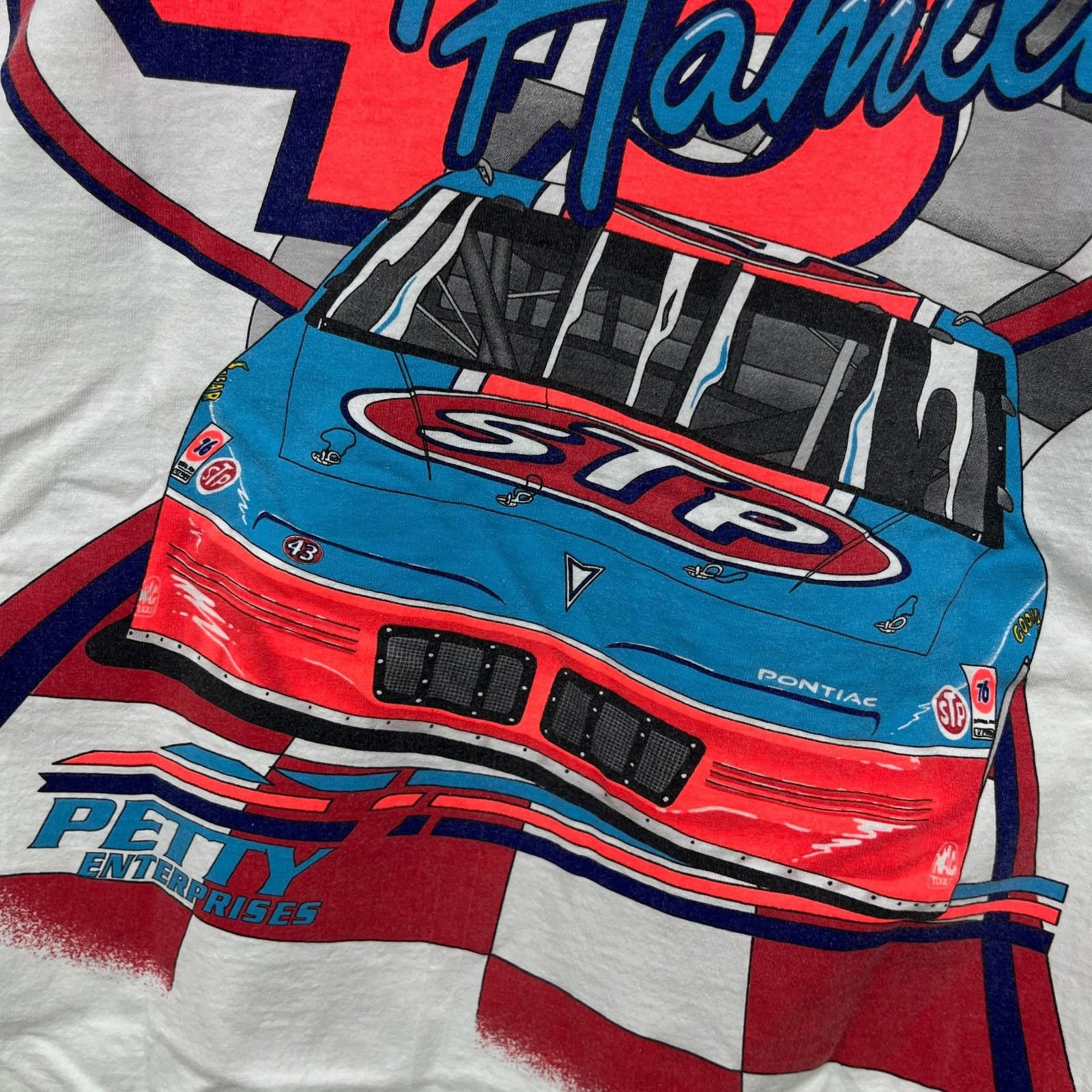 NASCAR Vintage 90s NASCAR Bobby Hamilton T Shirt Made In USA Medium Size US M / EU 48-50 / 2 - 9 Thumbnail