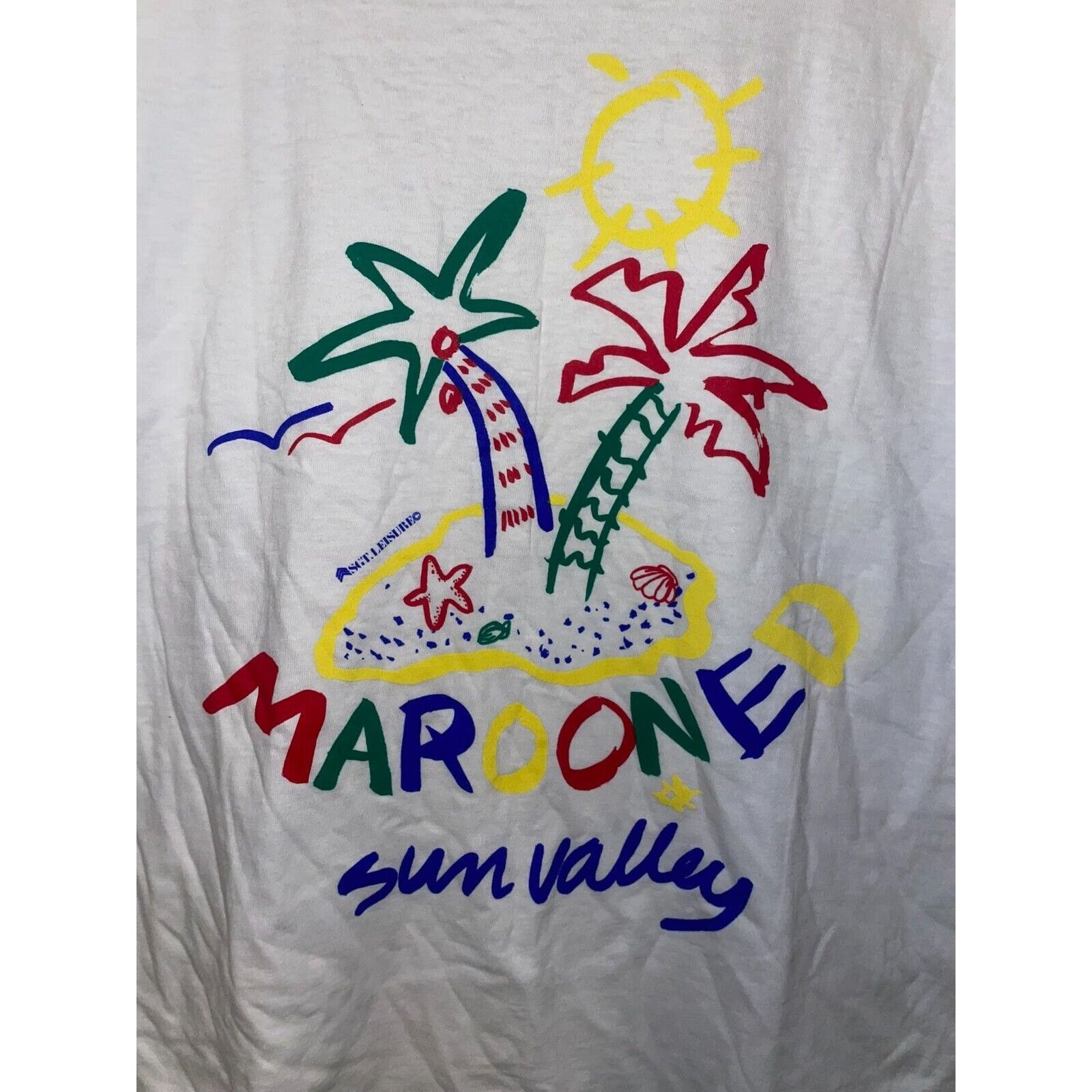 Vintage Vintage Tropical Beach Marooned Sun Valley White L Shirt 80s Size US L / EU 52-54 / 3 - 2 Thumbnail