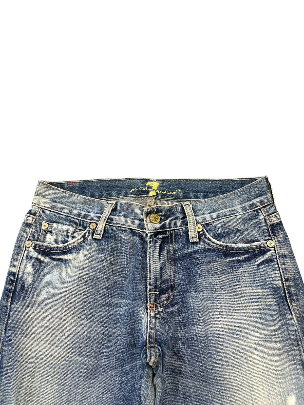 7 For All Mankind Vintage 7 For All Mankind Distressed Flared Jeans Size US 28 / EU 44 - 4 Thumbnail