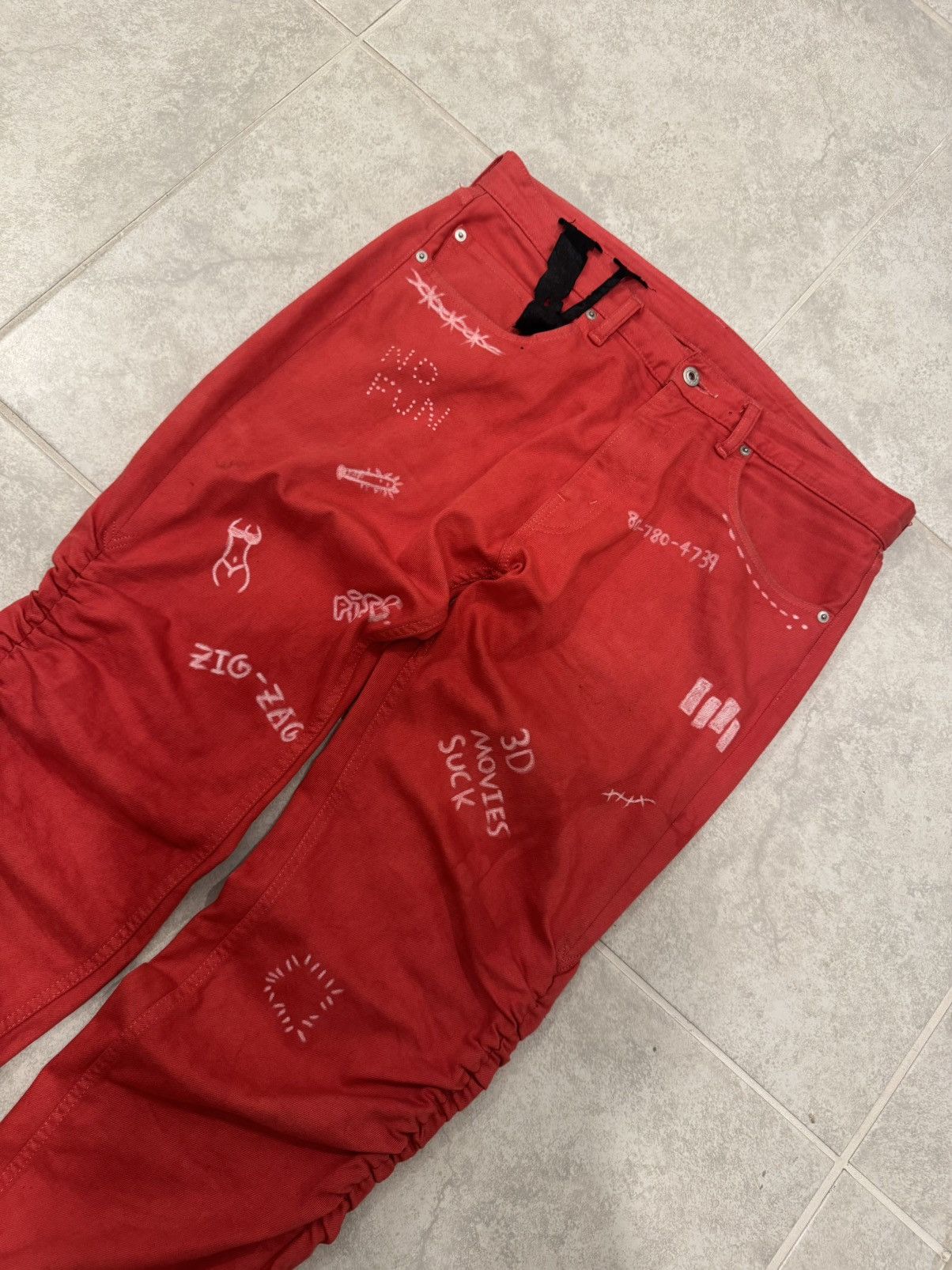 Vlone Vlone Stacked Denim Size US 35 - 2 Thumbnail