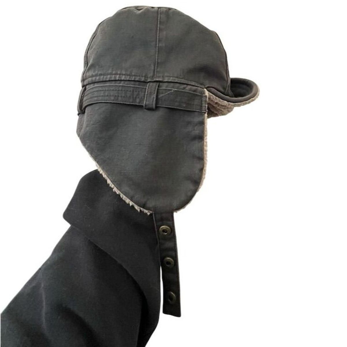 Vintage DPC Unisex Distressed Sherpa Trapper Hat Brown One Size Size ONE SIZE - 2 Thumbnail