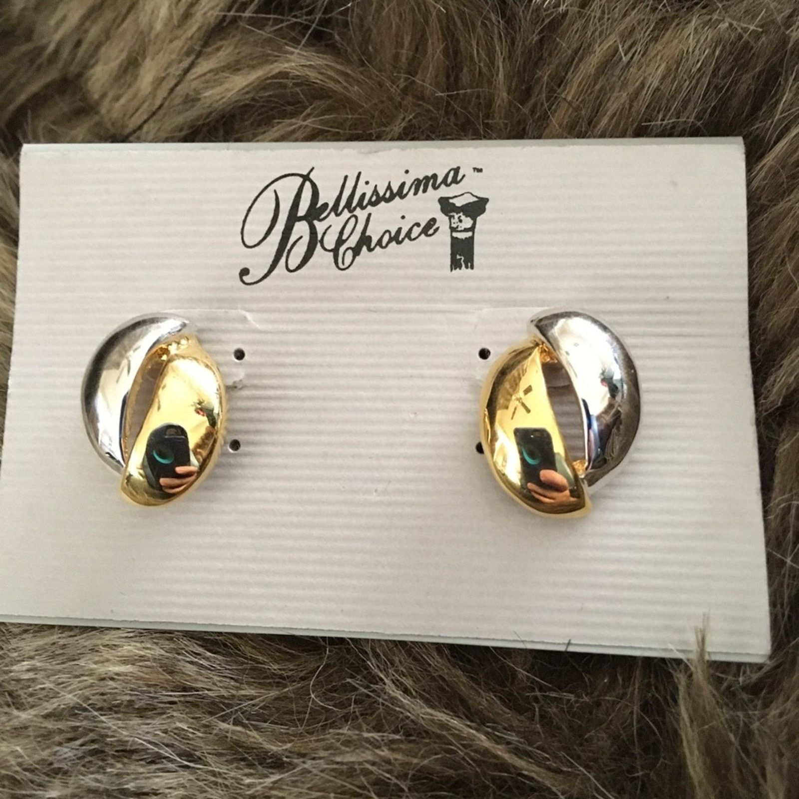 Vintage Vintage Bellissima Choice gold & silver earrings Size ONE SIZE - 2 Thumbnail
