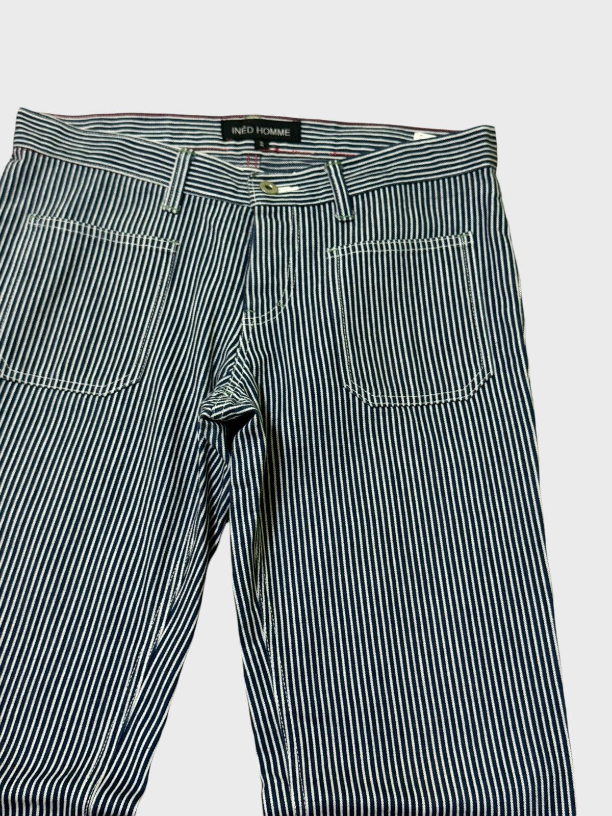 Japanese Brand × Vintage × Yohji Yamamoto Vintage INÉD HOMME Yohji Yamamoto Striped Hickory Pant Size US 31 - 5 Thumbnail