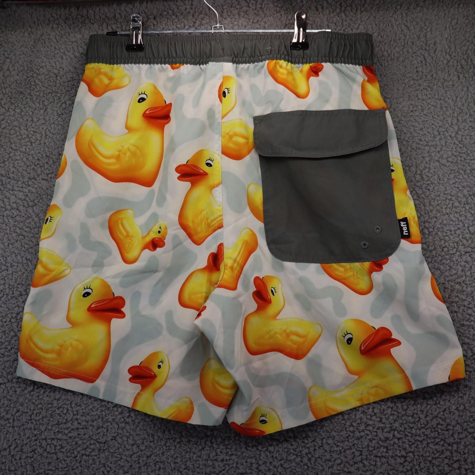 NEFF Neff Trunks Men Medium Swim Board Shorts Yellow Duck 28W Size US 32 / EU 48 - 1 Thumbnail