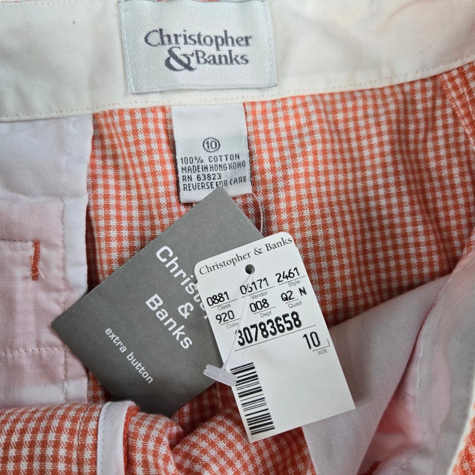 Other Pink White Gingham Plaid Skirt Size 10 Size 32" / US 10 / IT 46 - 6 Thumbnail