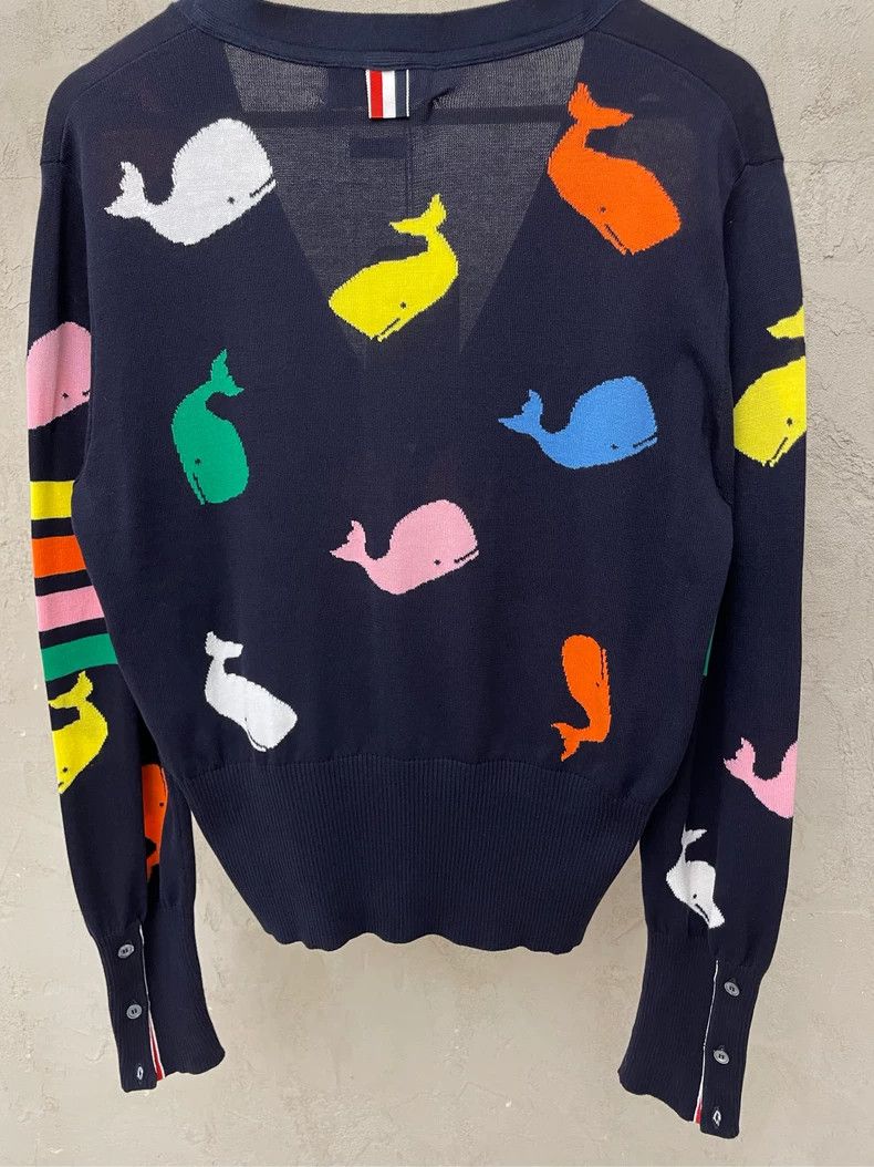 Thom Browne Thom browne Size 1 Dark blue show full-print colorful whal Size S / US 4 / IT 40 - 4 Thumbnail
