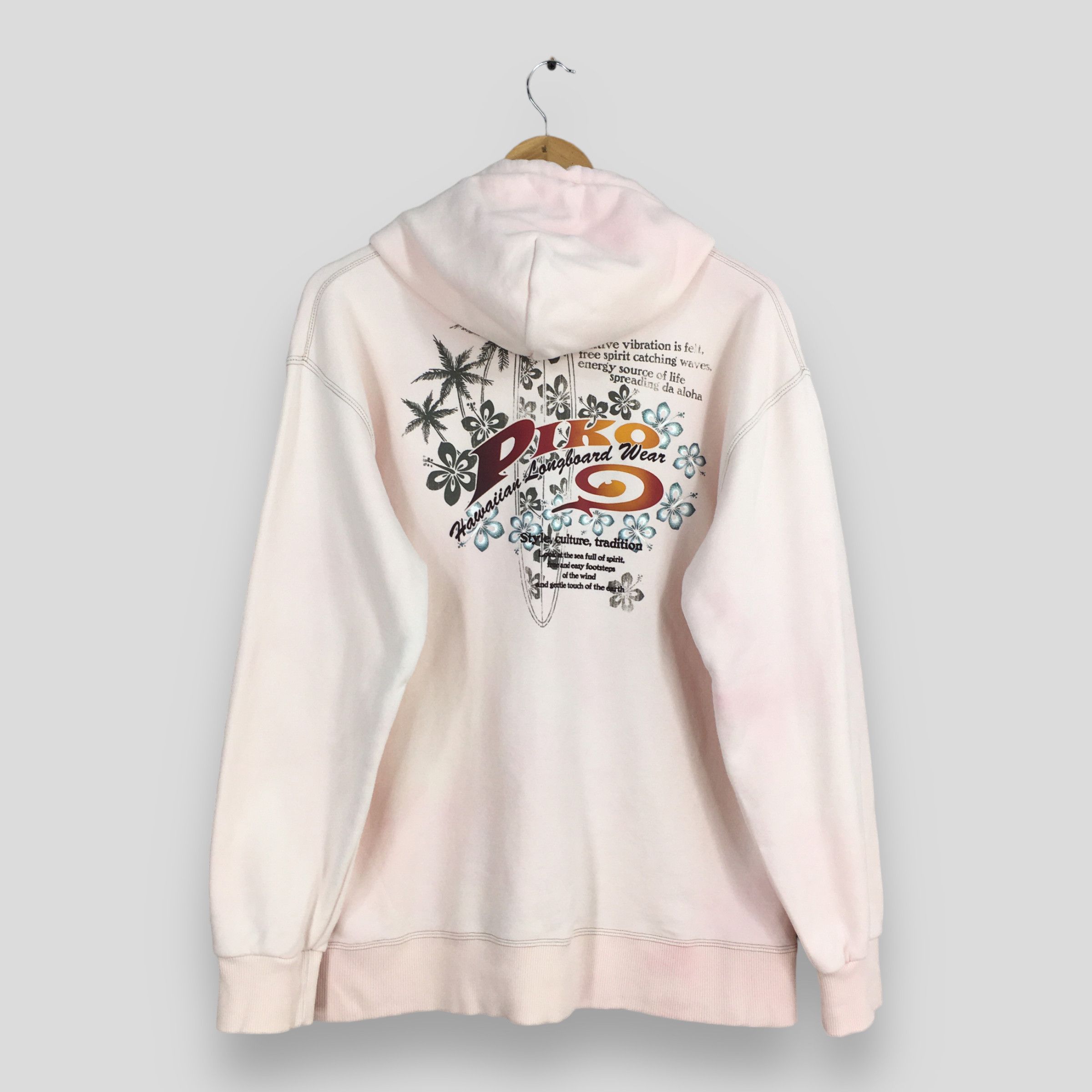 Other Vintage 90's Piko Surf Soft Pink Sweatshirt Hoodie Large Size US L / EU 52-54 / 3 - 7 Thumbnail