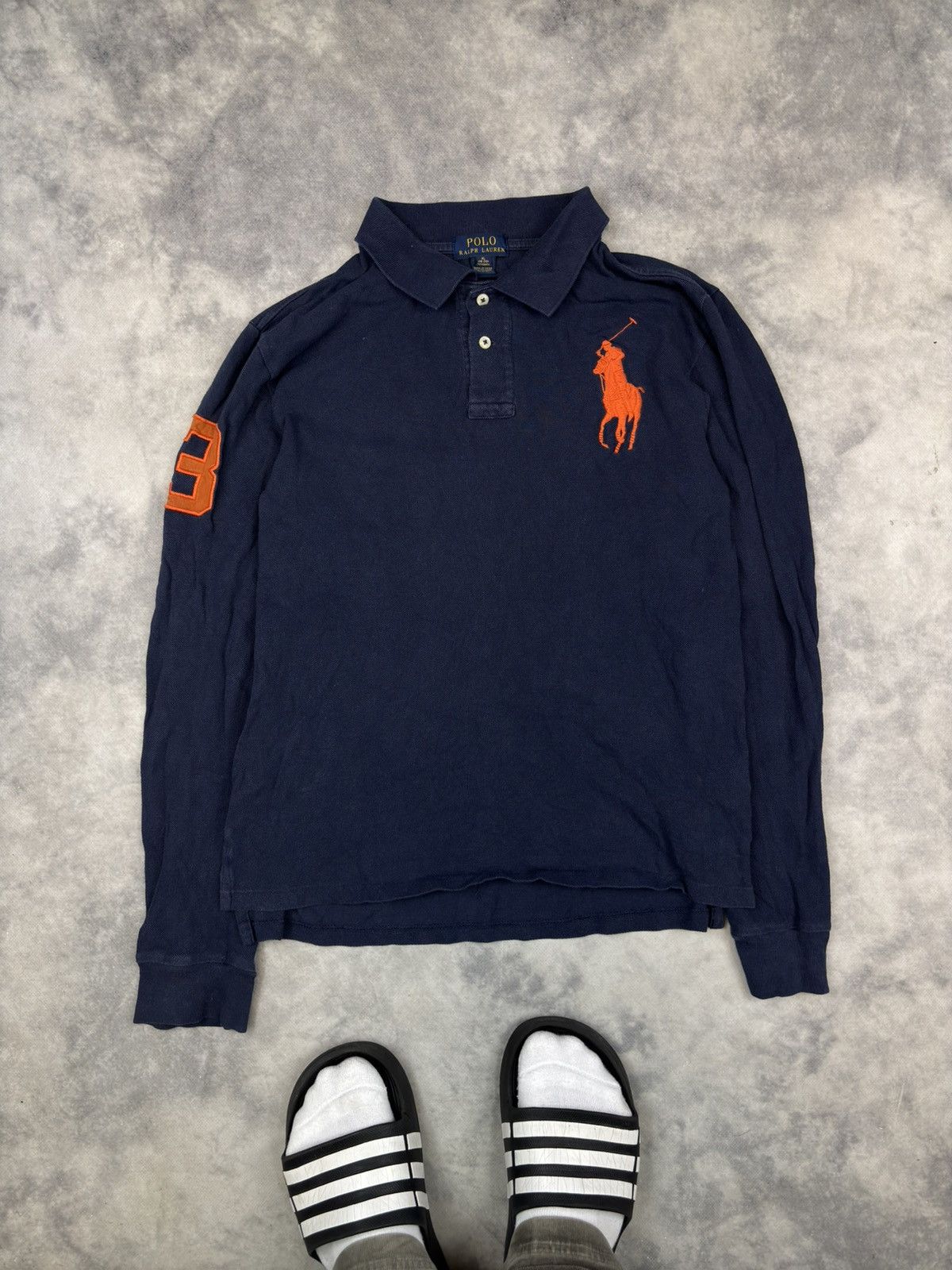 Polo Ralph Lauren Vintage Polo Ralph Lauren Rugby Long Sleeve Polo Red Denim Size US M / EU 48-50 / 2 - 1 Thumbnail