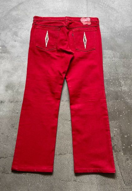 Number (N)ine Number (N)ine 05AW Ethnic Embroidered Denim Pants Size US 40 / EU 56 - 3 Thumbnail
