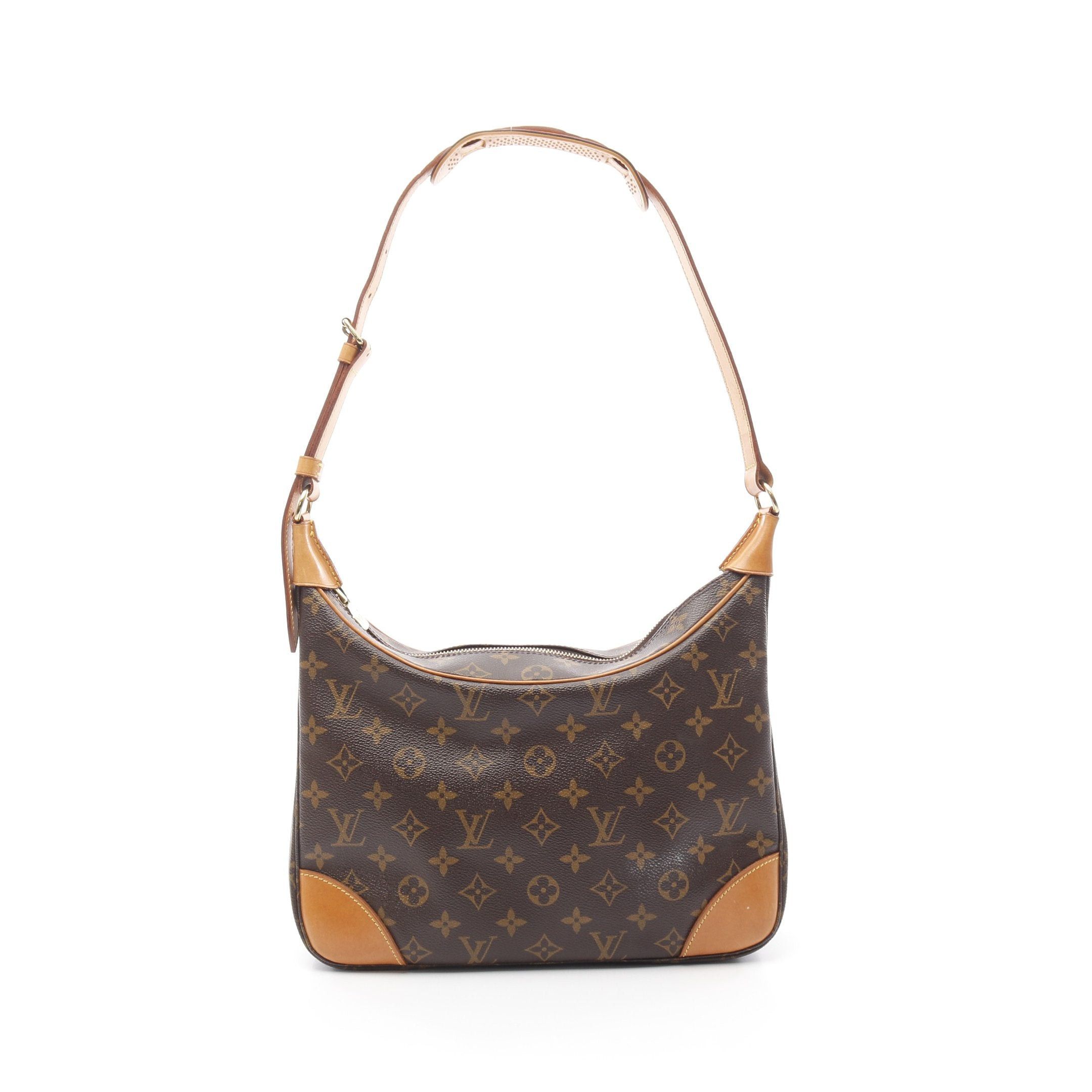Louis Vuitton Boulogne Pm Monogram Shoulder Bag Leather Brown, Women's