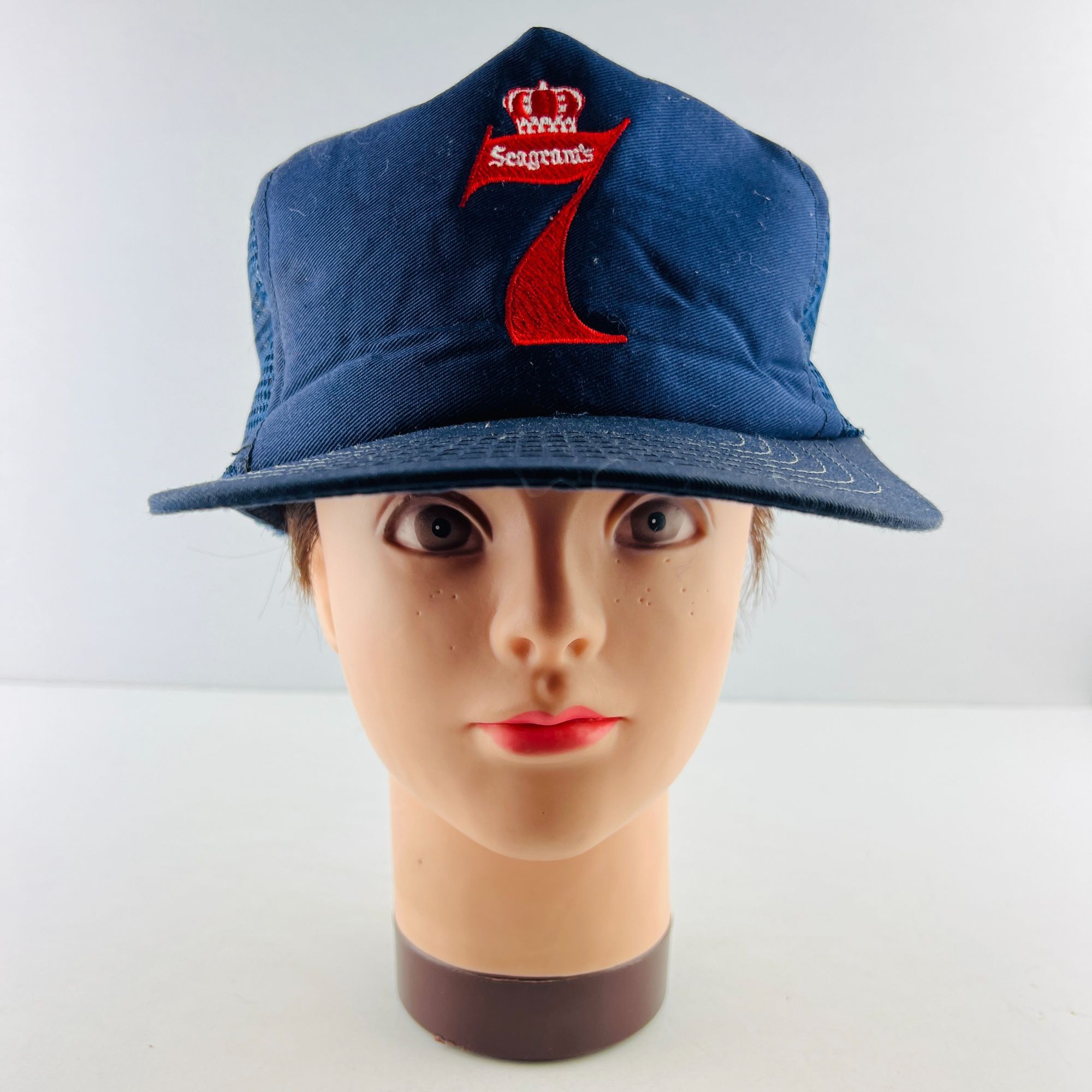 Other Seagrams 7 Crown Trucker Hat Baseball Style Cap O/S Embroide Size ONE SIZE - 2 Thumbnail