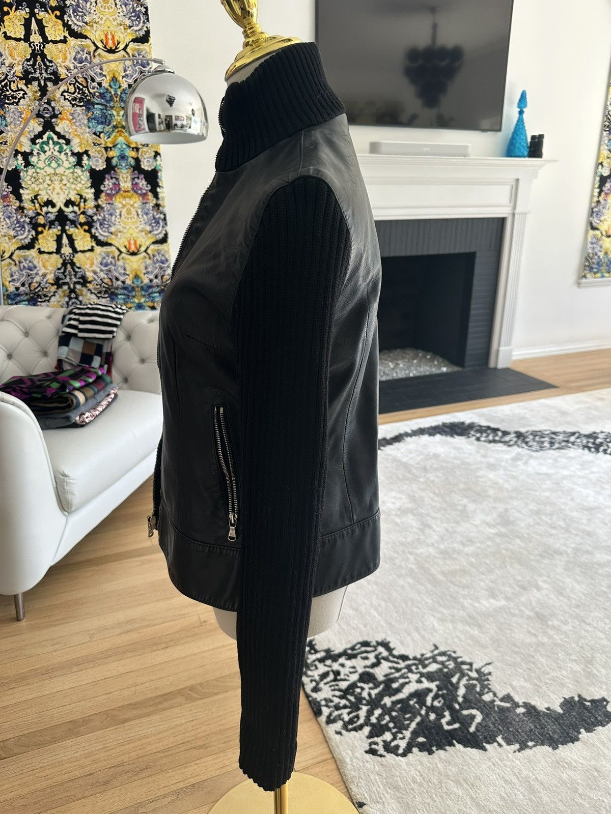 Dolce & Gabbana DOLCE & GABBANA – Vintage Wool & Leather Bomber Jacket Size S / US 4 / IT 40 - 8 Thumbnail