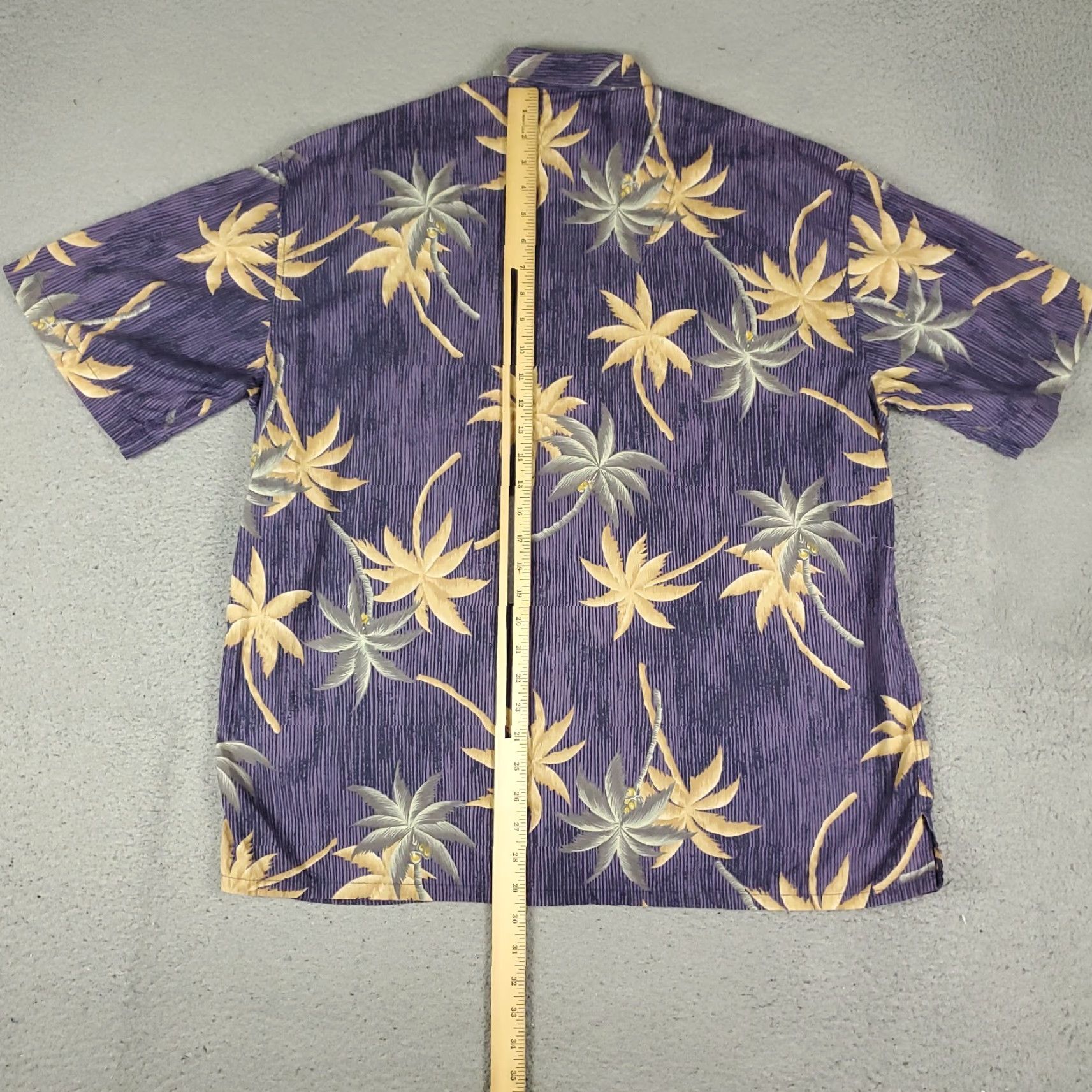 Vintage Bamboo Cay Shirt Mens Large Purple Hawaiian Button Up Short Sleeve Pattern: Solid, Collared, Button-Front, Cotton Woven, Aloha Casual Classic Size US L / EU 52-54 / 3 - 3 Thumbnail