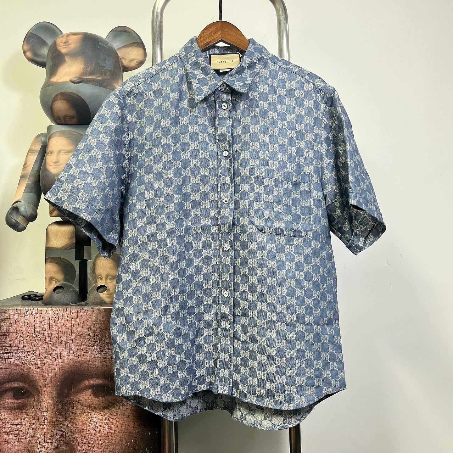 Gucci Gucci Monogram Jacquard Linen Shirt Size 42 Size M / US 6-8 / IT 42-44 - 1 Thumbnail