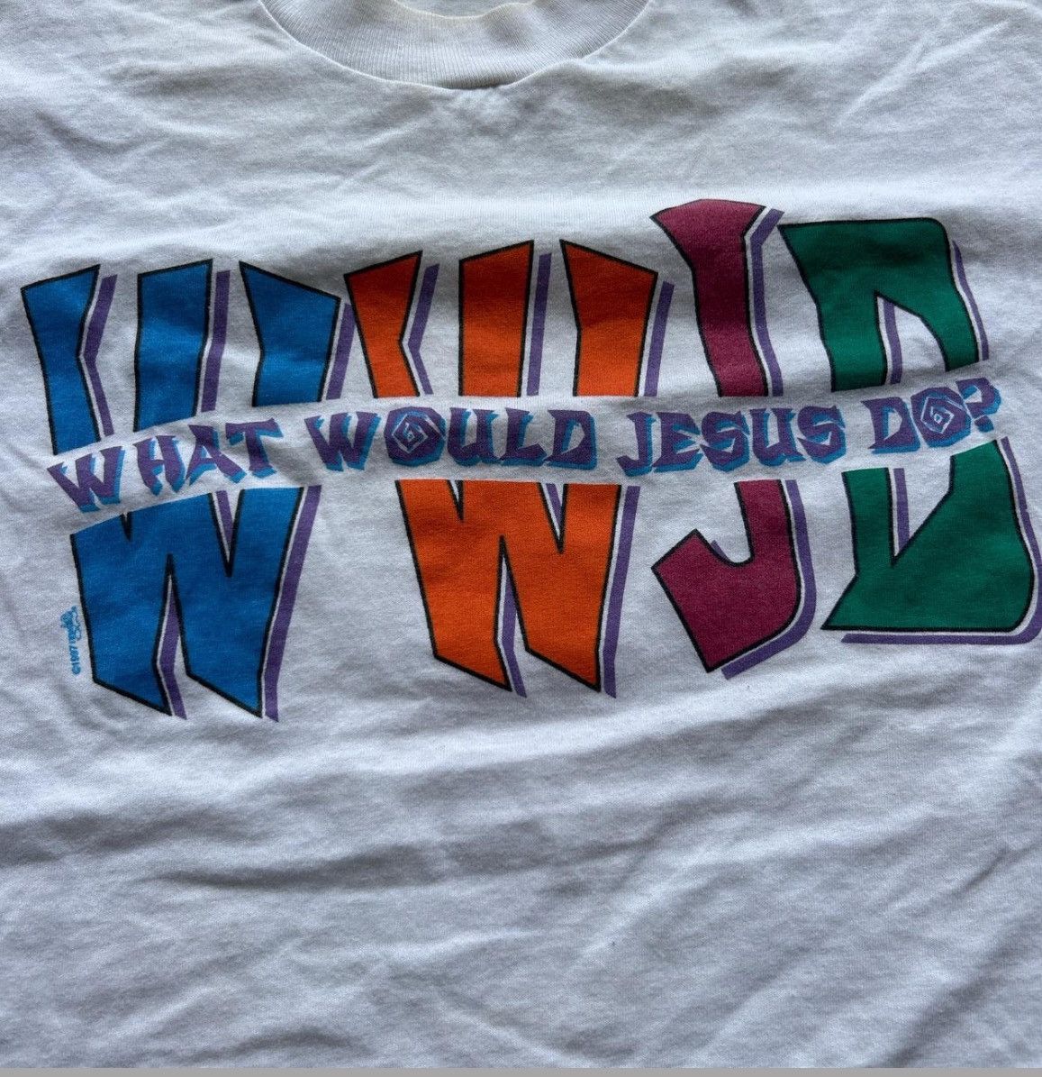Vintage Vintage 90s What Would Jesus Do T-Shirt size XL Size US XL / EU 56 / 4 - 3 Thumbnail