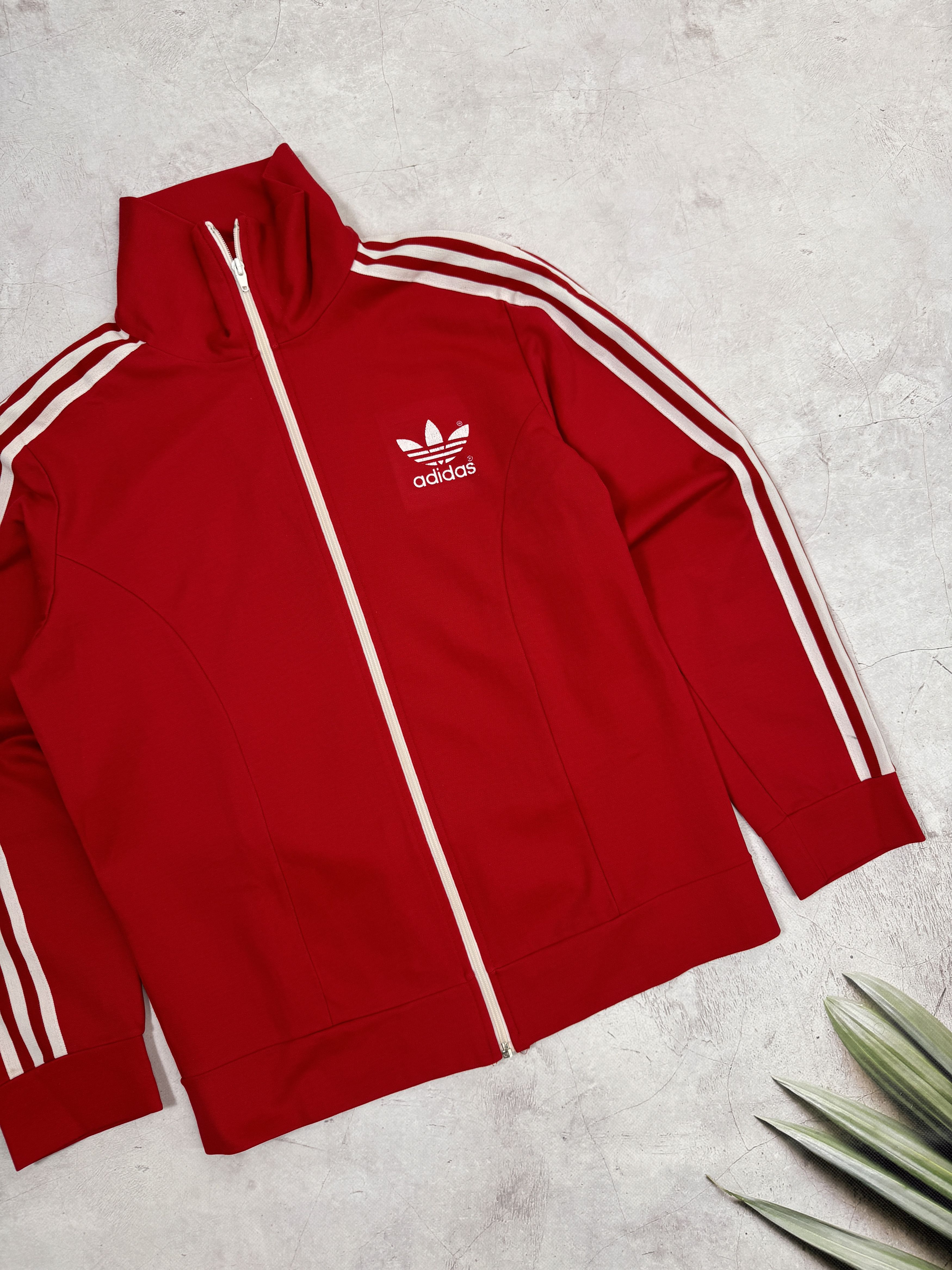 Adidas 80s Adidas Track Jacket HONG KONG Red Color & White Stripes Size US M / EU 48-50 / 2 - 4 Thumbnail