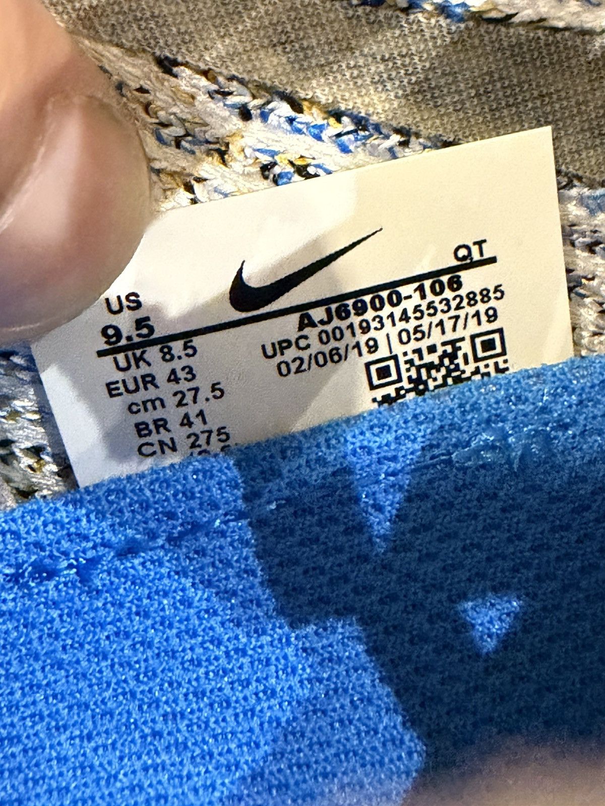 Nike Nike Air Vapormax Flyknit 3 ‘Photo Blue Club Gold’ Size US 9.5 / EU 42-43 - 8 Thumbnail