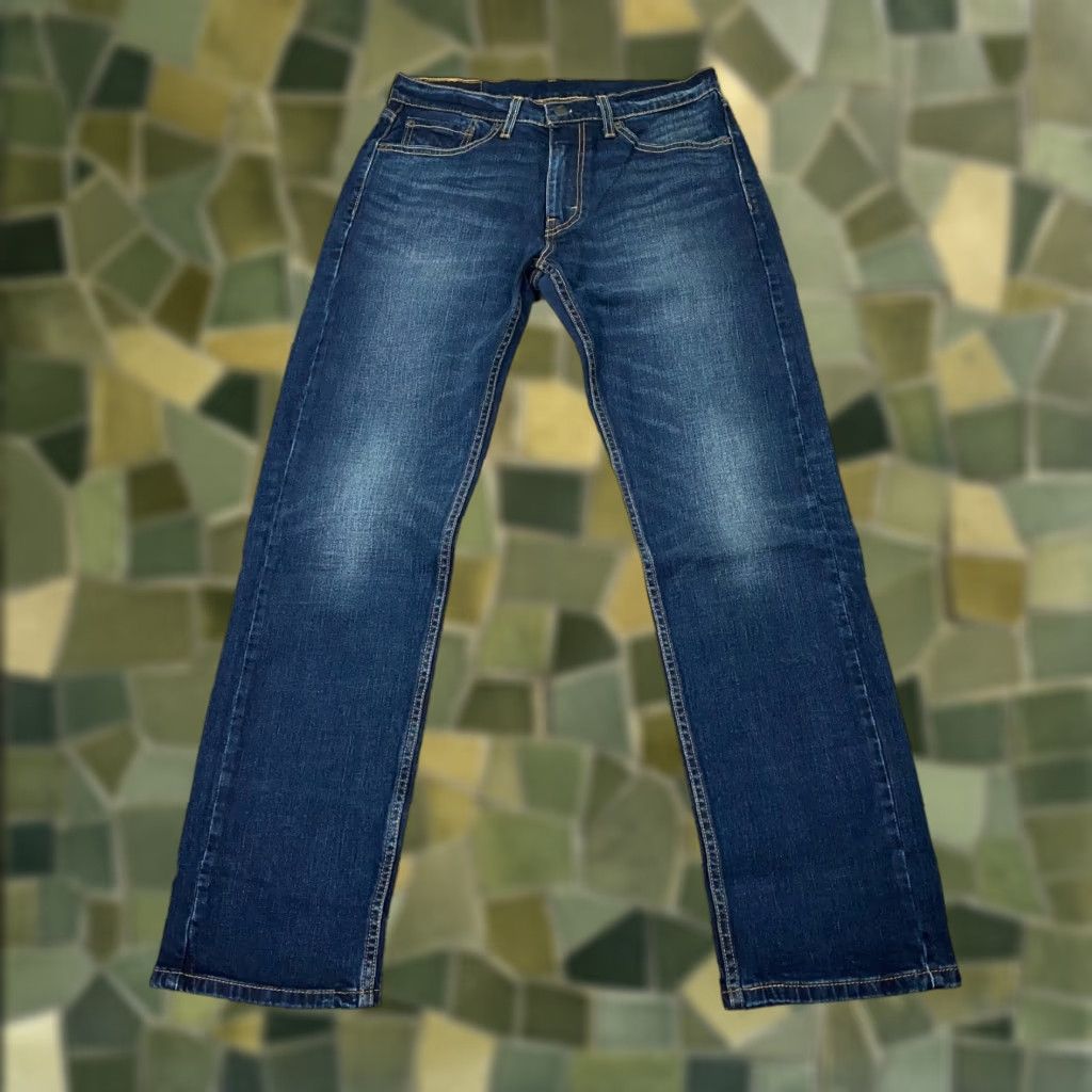 Levi's LEVI'S Jeans 505 Straight Men 30x31.5 Blue Stretch Denim Beltless Zip Regular Fit 5-Pocket" Size US 31 - 1 Thumbnail