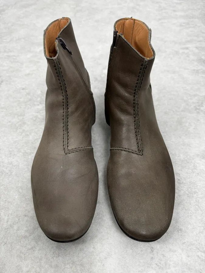 Maison Margiela Maison Margiela Brown Eroded Leather Boots Size US 10 / EU 43 - 3 Thumbnail