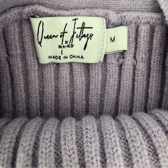 Other Queen of Jetlags x NA-KD Lavender One Shoulder Knit Cropped Size M / US 6-8 / IT 42-44 - 3 Thumbnail