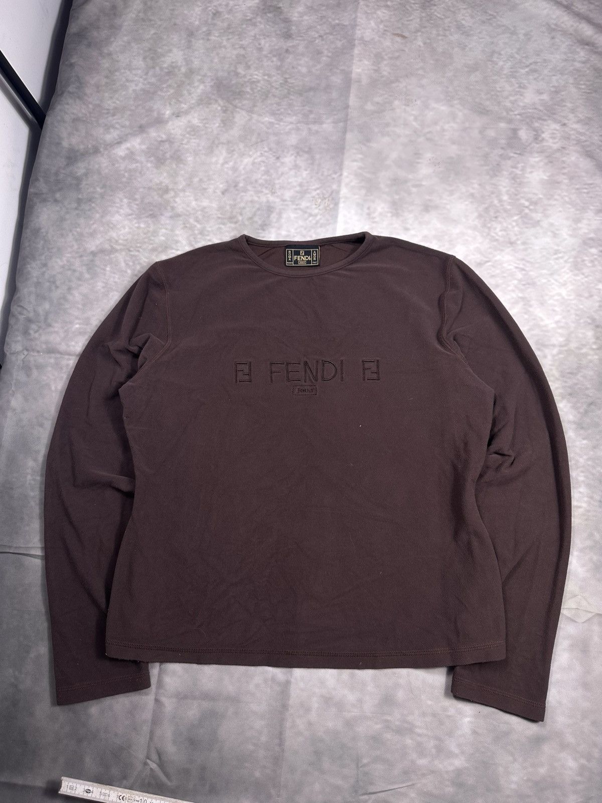Fendi Vintage Fendi Jeans Long Sleeve Stretchable Shirt Size XL / US 12-14 / IT 48-50 - 2 Thumbnail