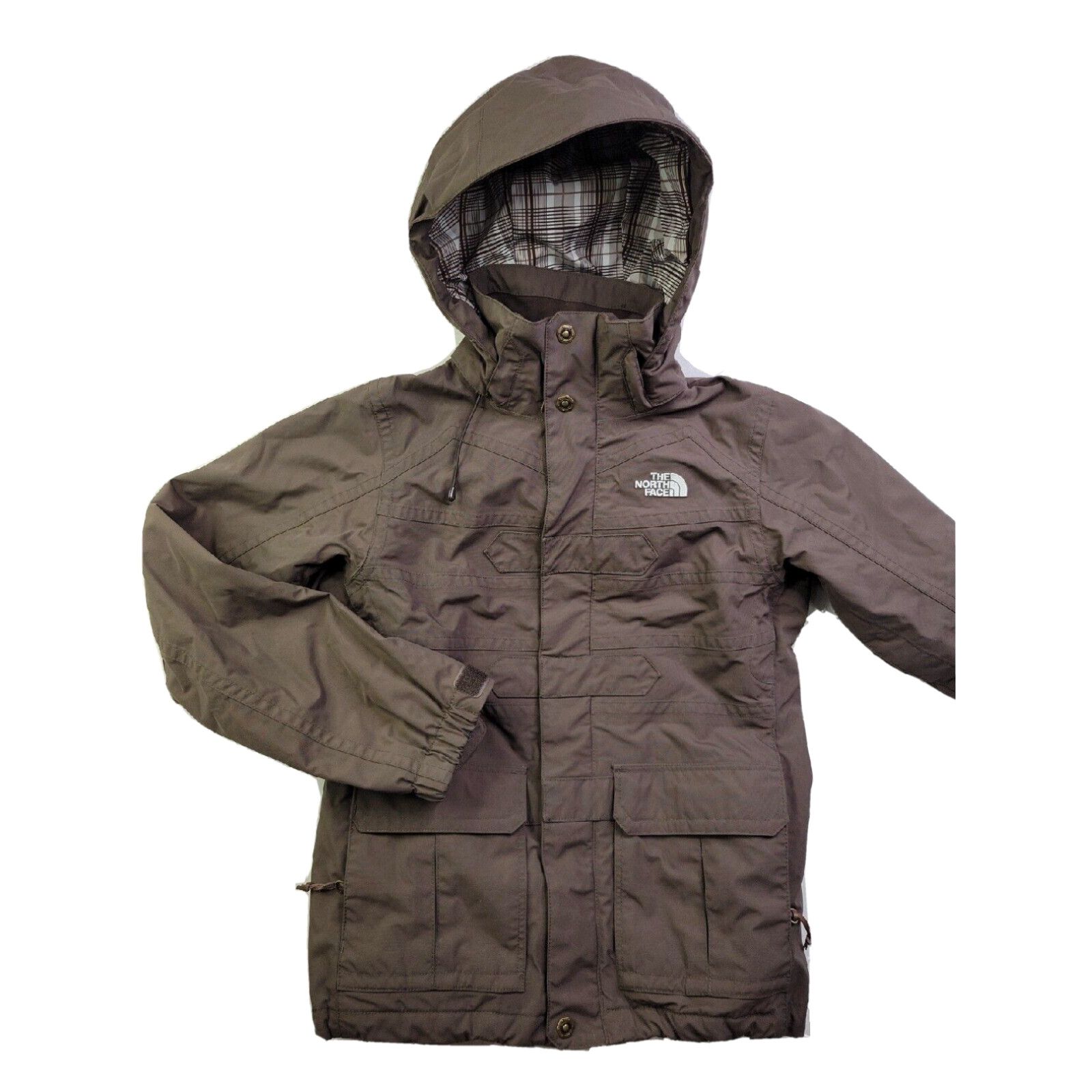 image of The North Face Hyvent Xs Taupe Jacket Removable Hood Snow Guard Ski Snowboard in White, Women's